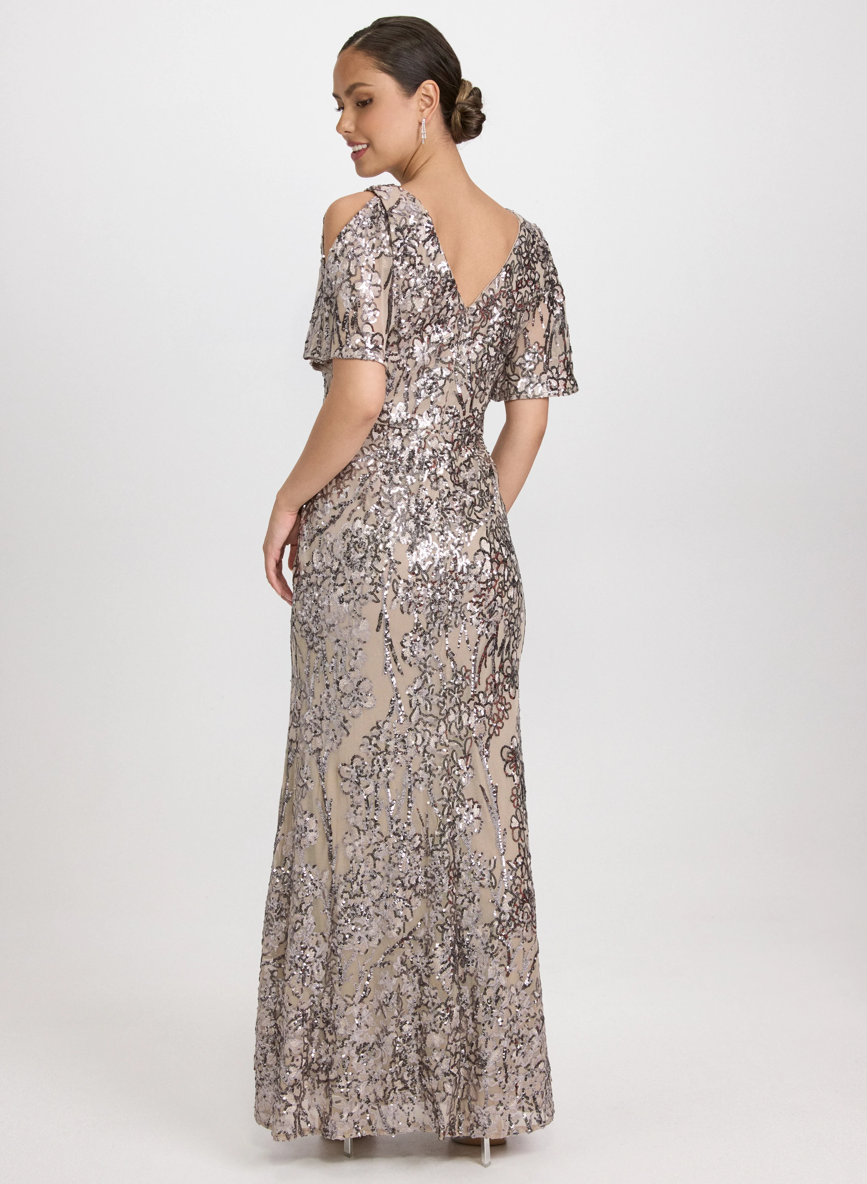 Alex Evenings - Sequin Floral Dress - Image 4