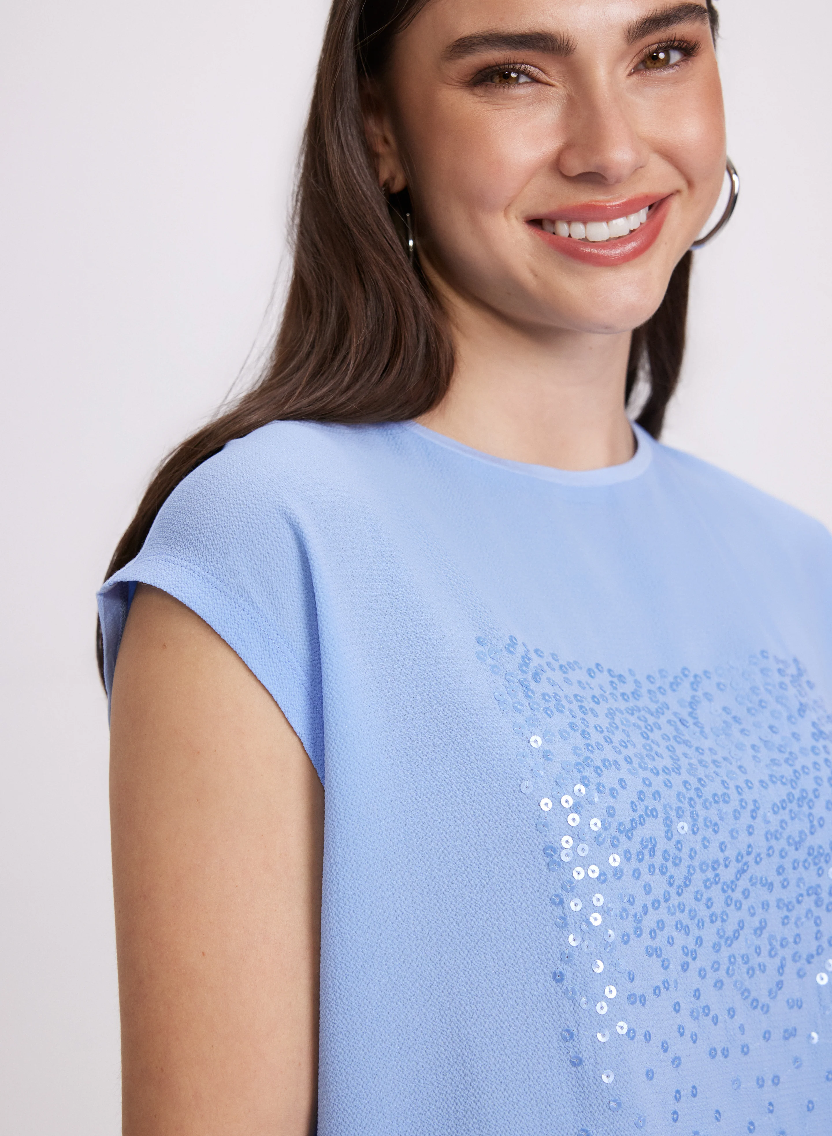 Sequined Gradient Motif Top - Image 2