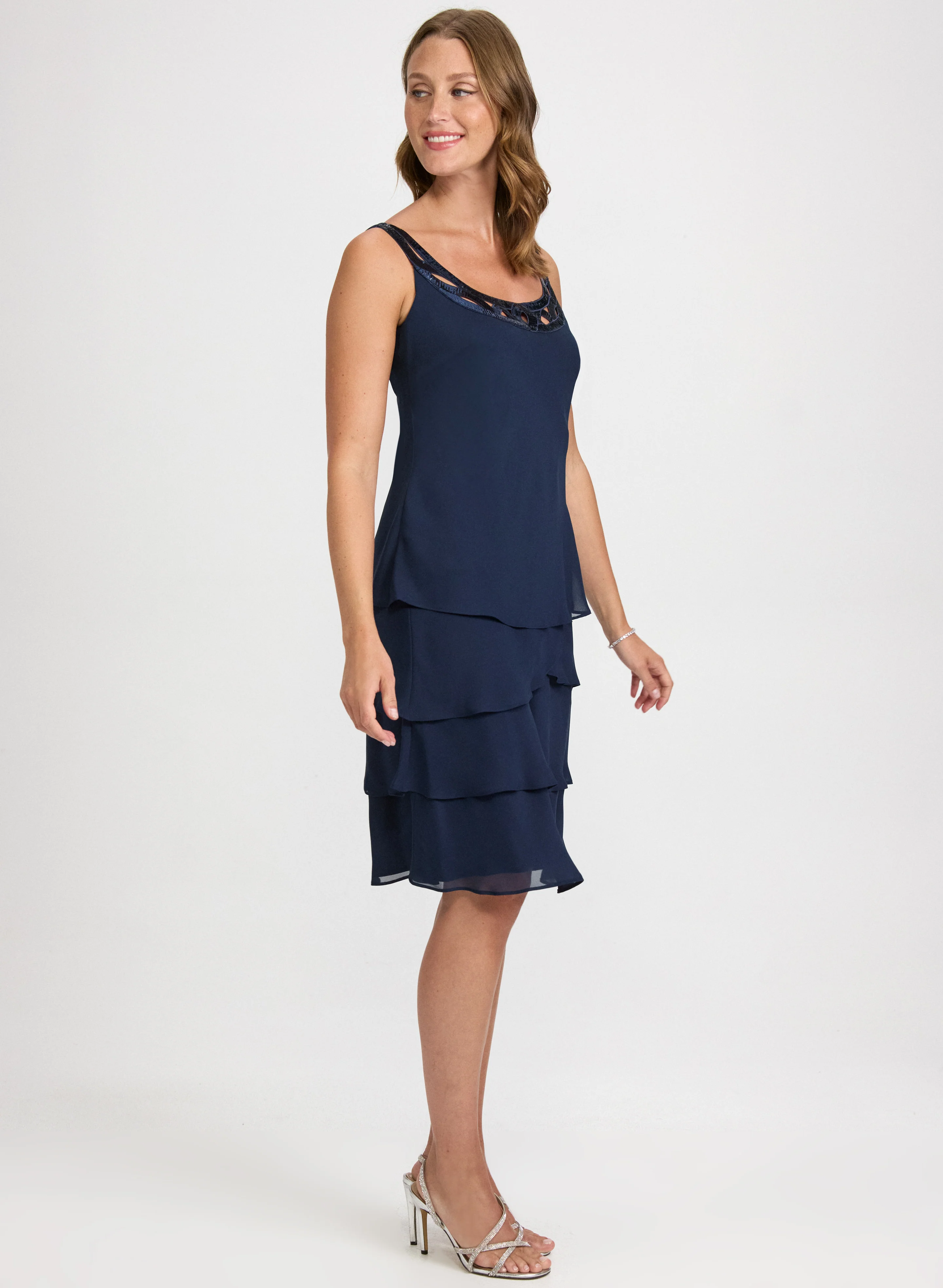 Sequined Jacket & Cut-Out Dress Set - Image 2