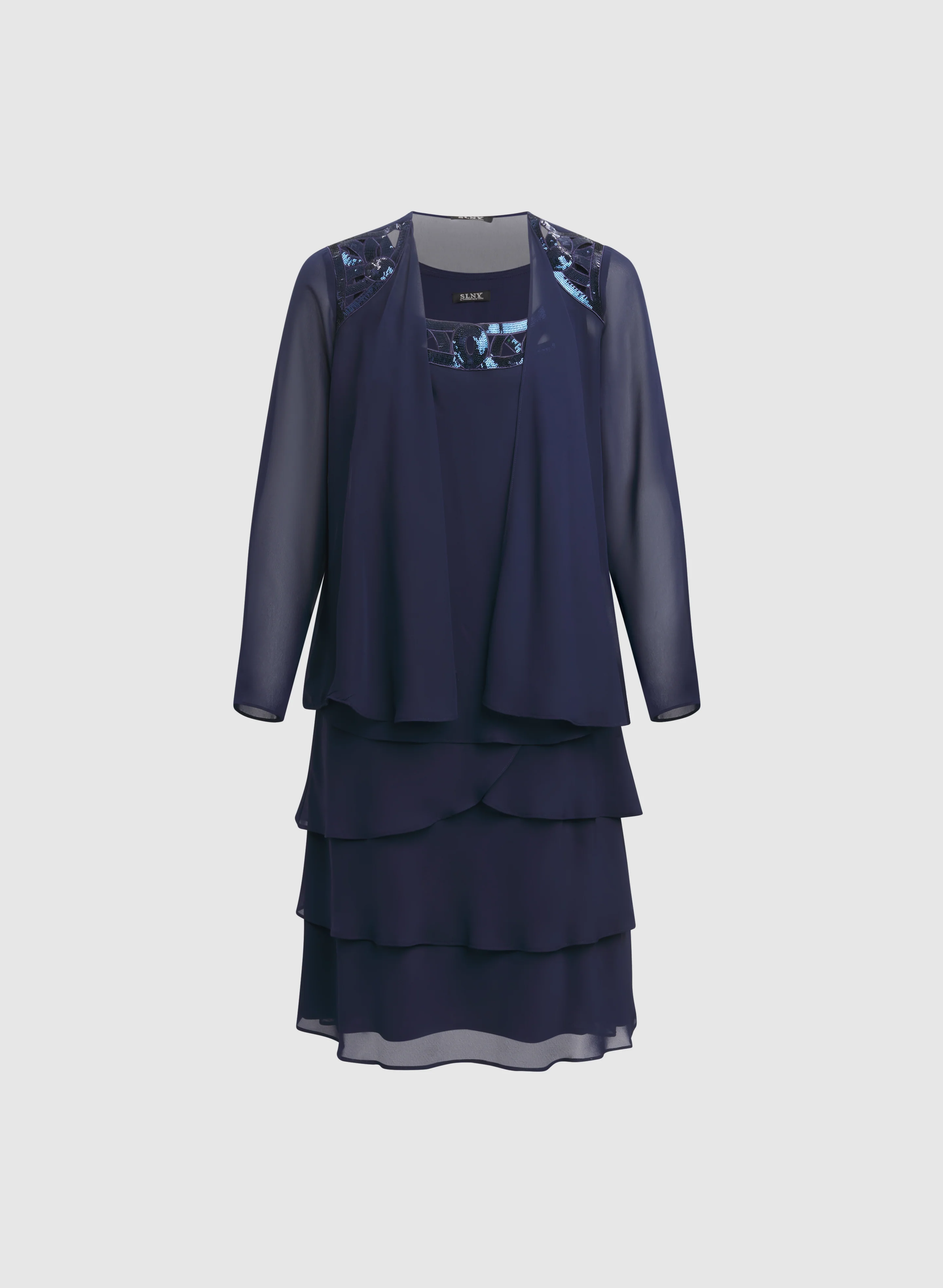Sequined Jacket & Cut-Out Dress Set - Image 6