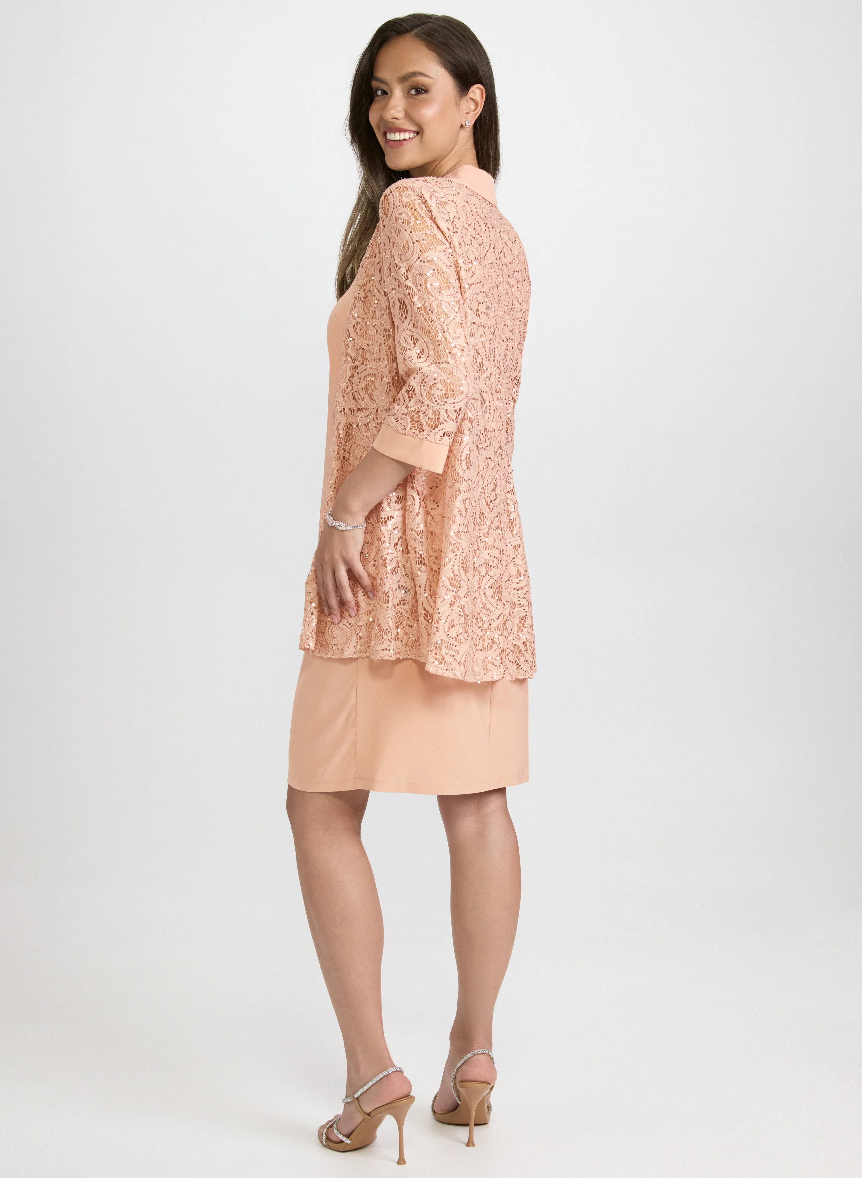Sequined Jacket & Dress Set - Image 3