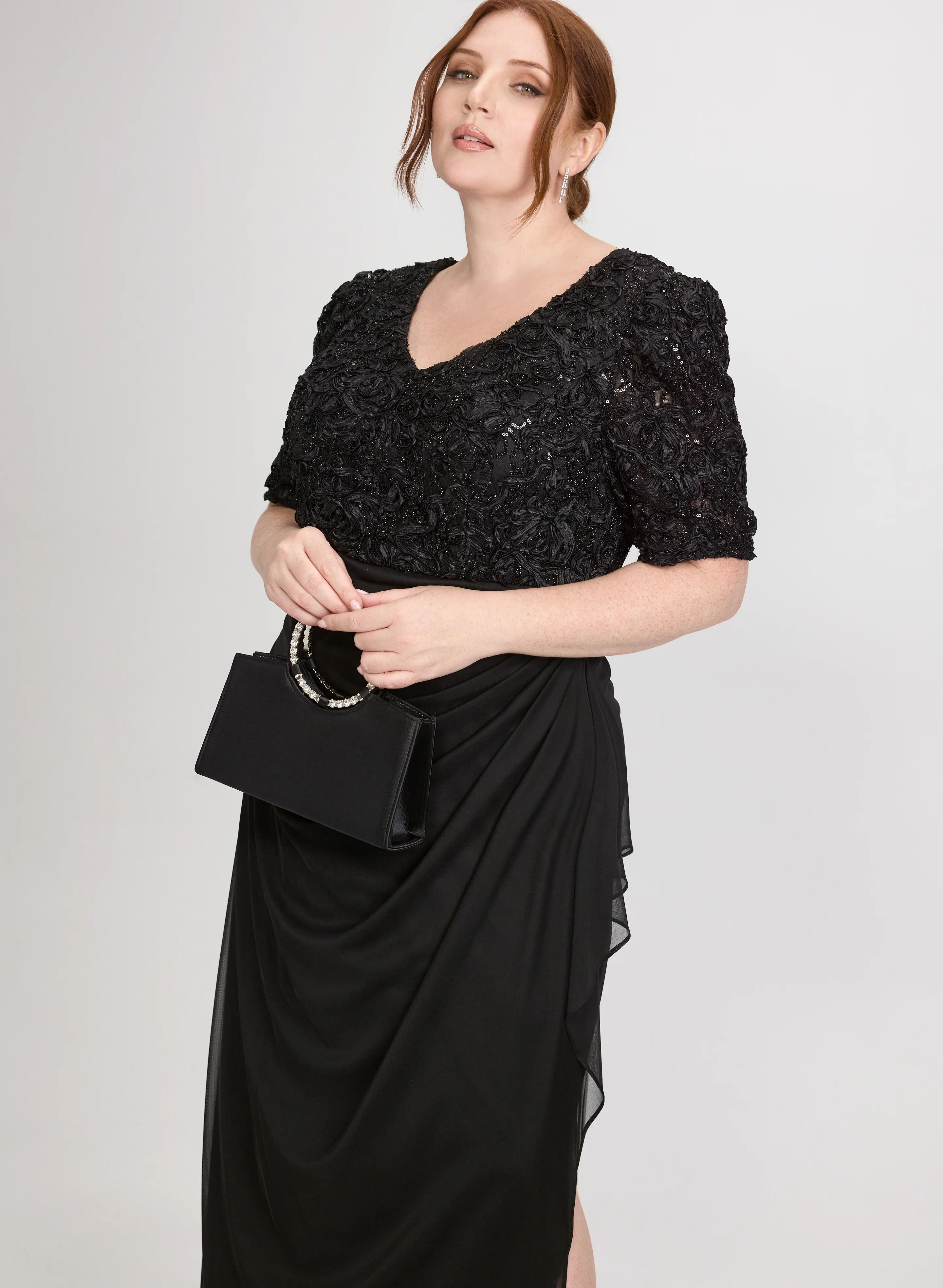 Sequined Lace Bodice Dress - Image 5