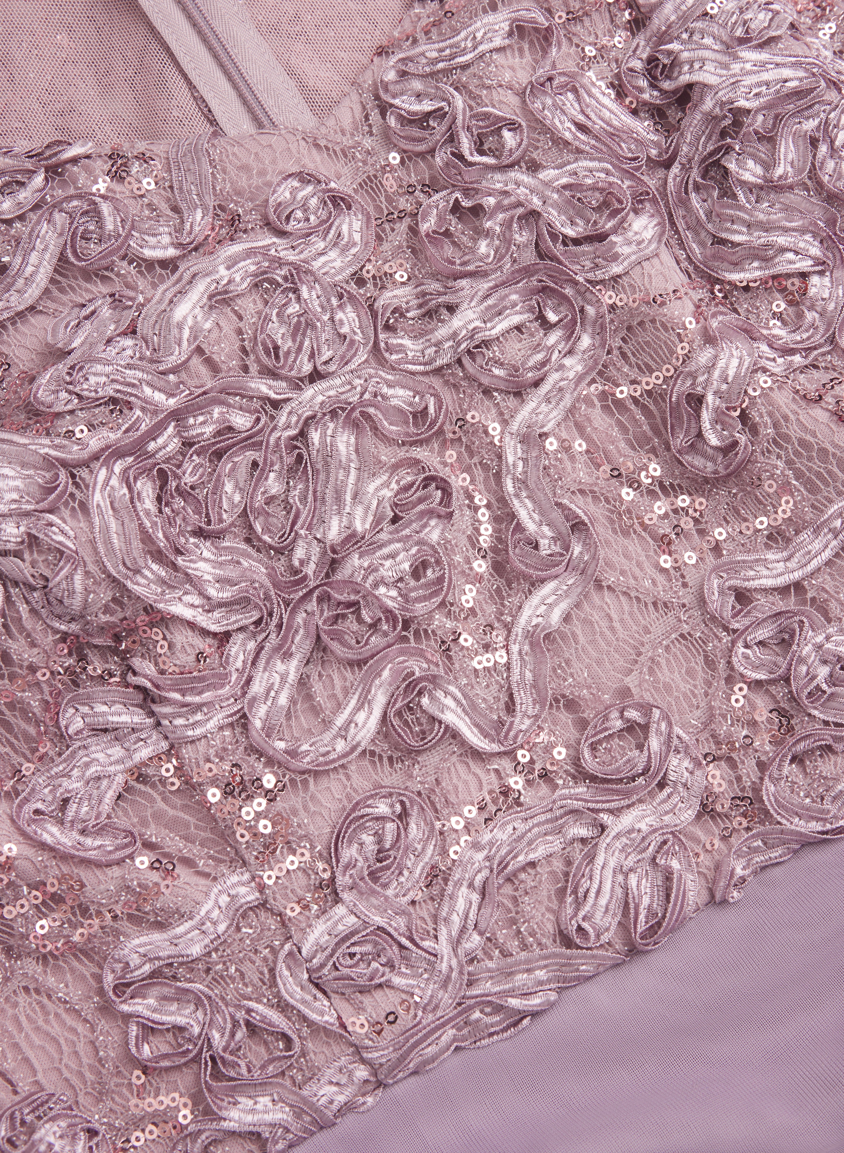Sequined Lace Bodice Dress - Image 8