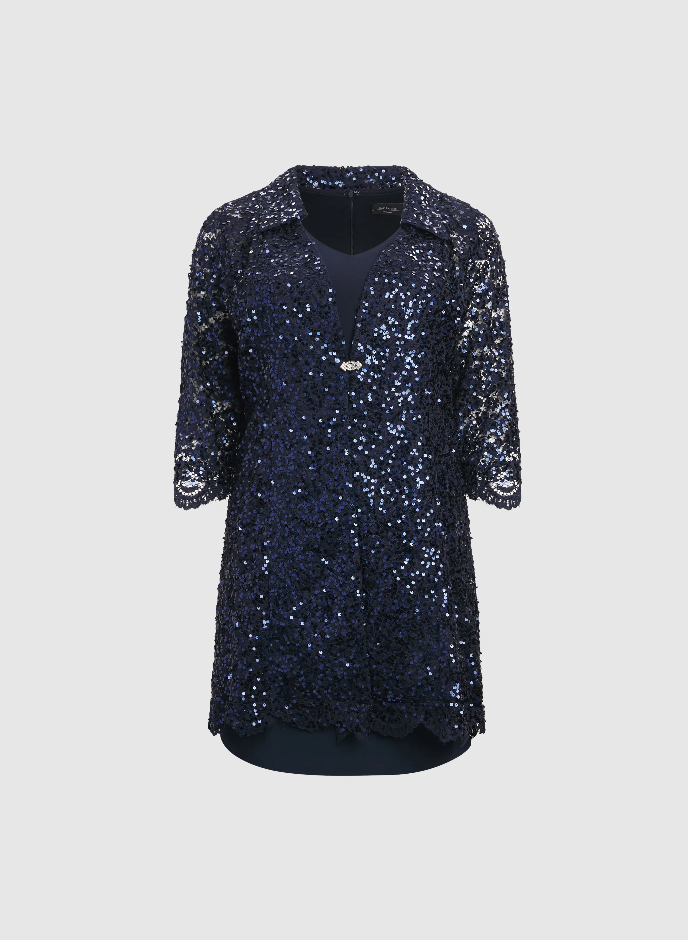 Sequined Lace Jacket & Dress Set - Image 5