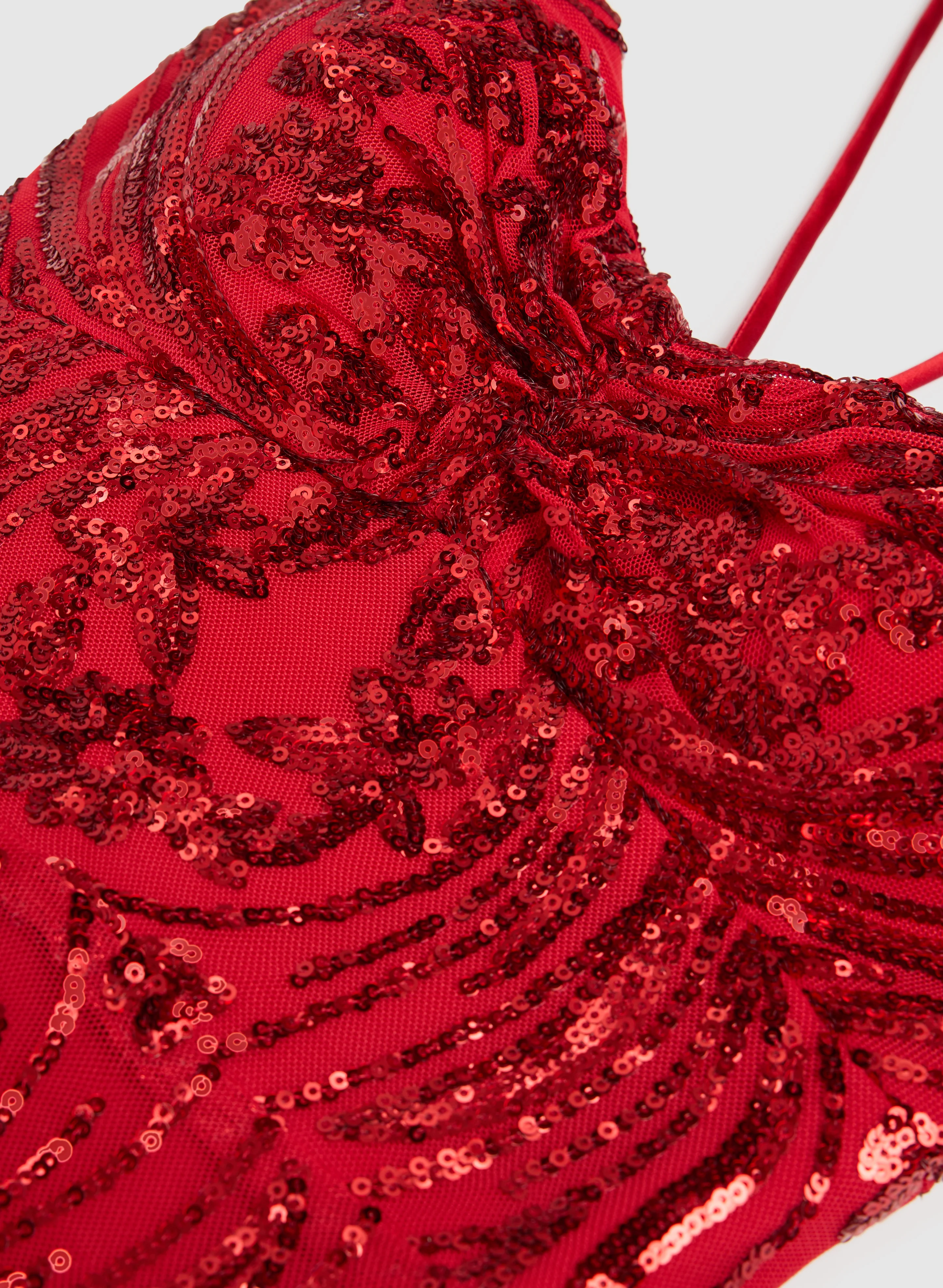 Sequined Lace-Up Dress - Image 6