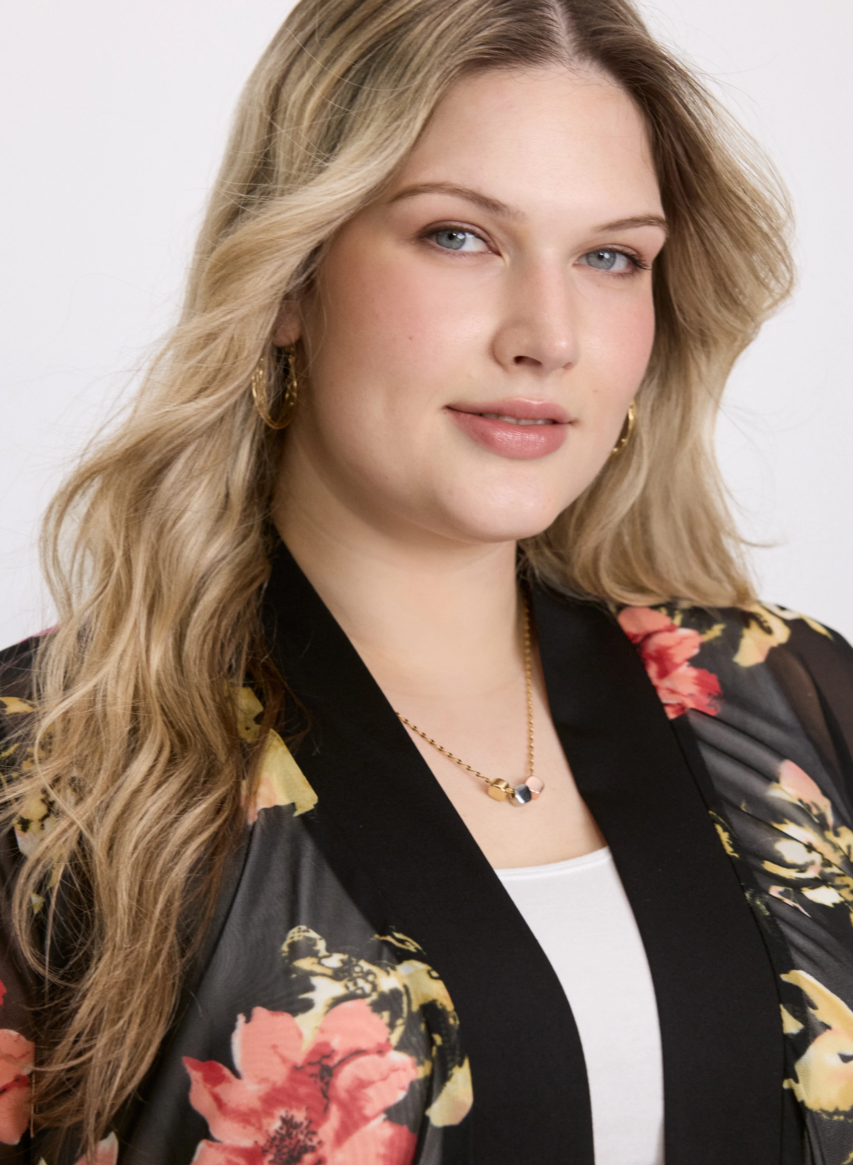Sheer Floral Open Front Top - Image 2