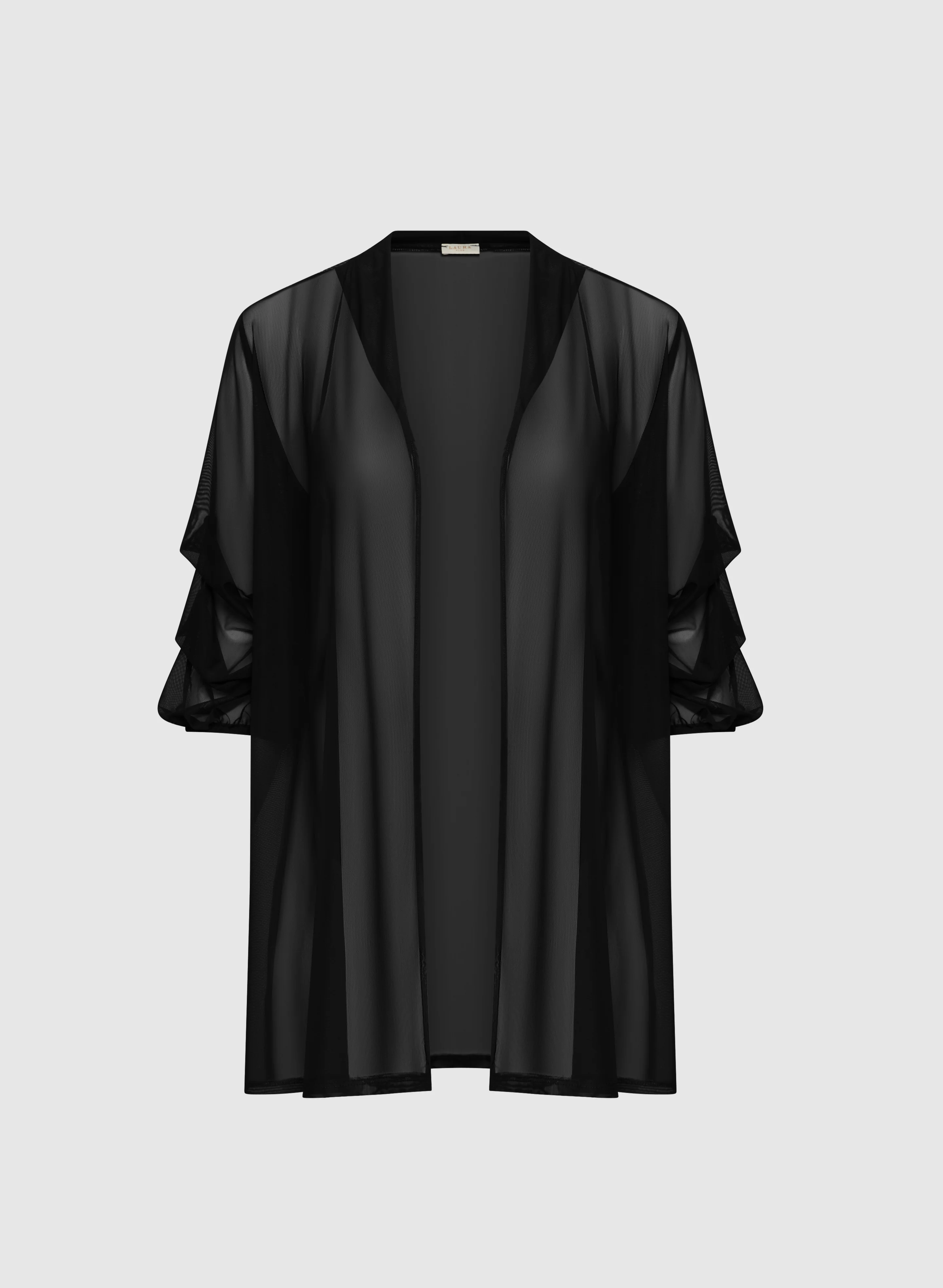 Sheer Pinched Sleeve Cardigan - Image 6