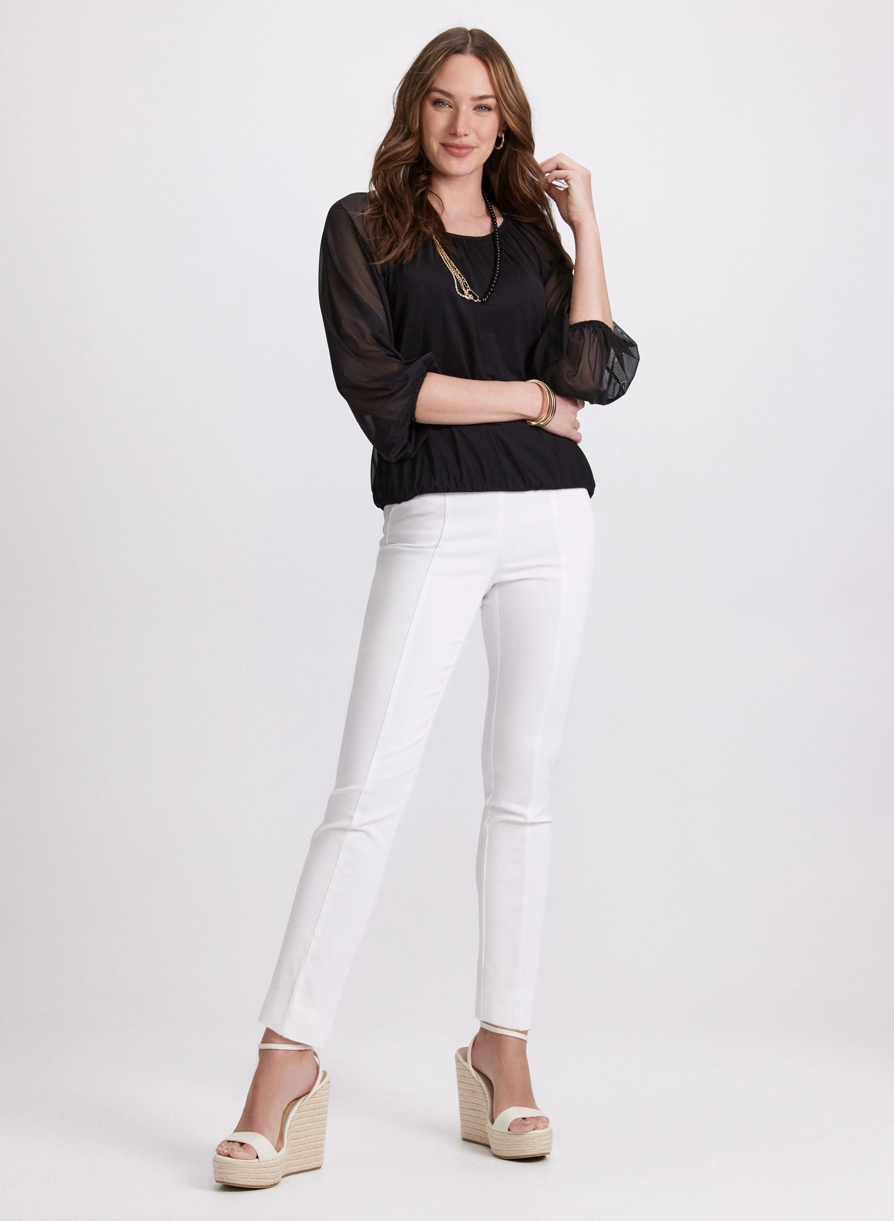 Sheer Sleeve Top - Image 3