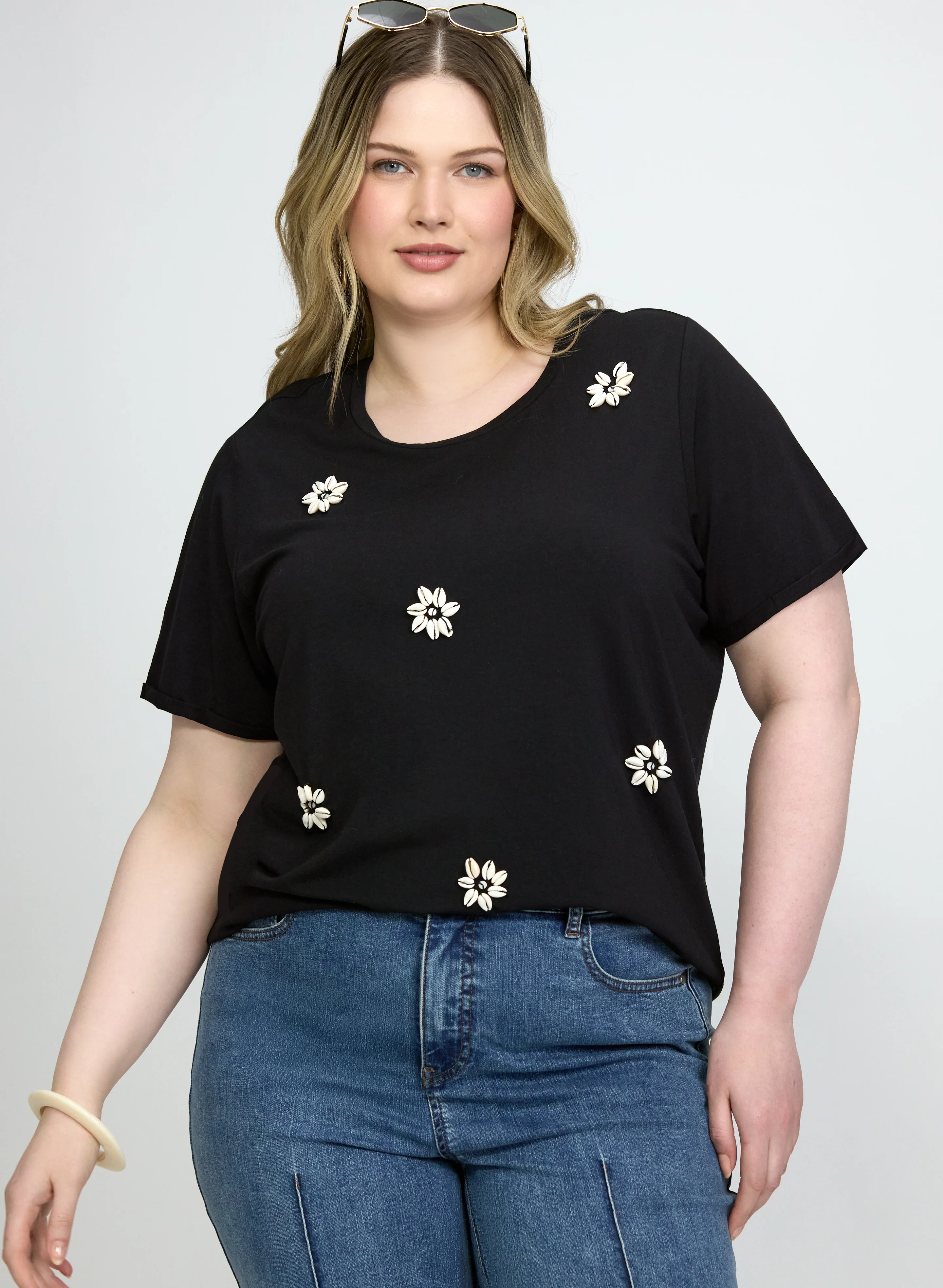 Shell Embellished T-Shirt