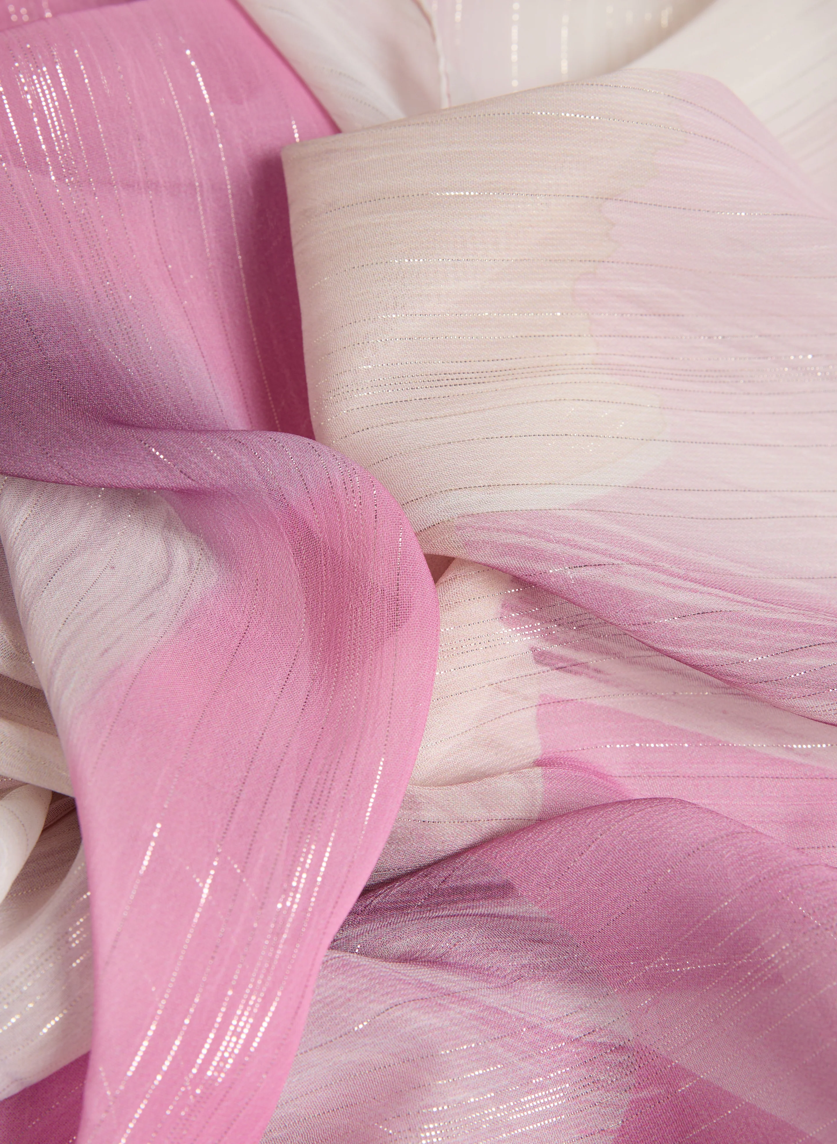 Shimmer Abstract Print Scarf - Image 2