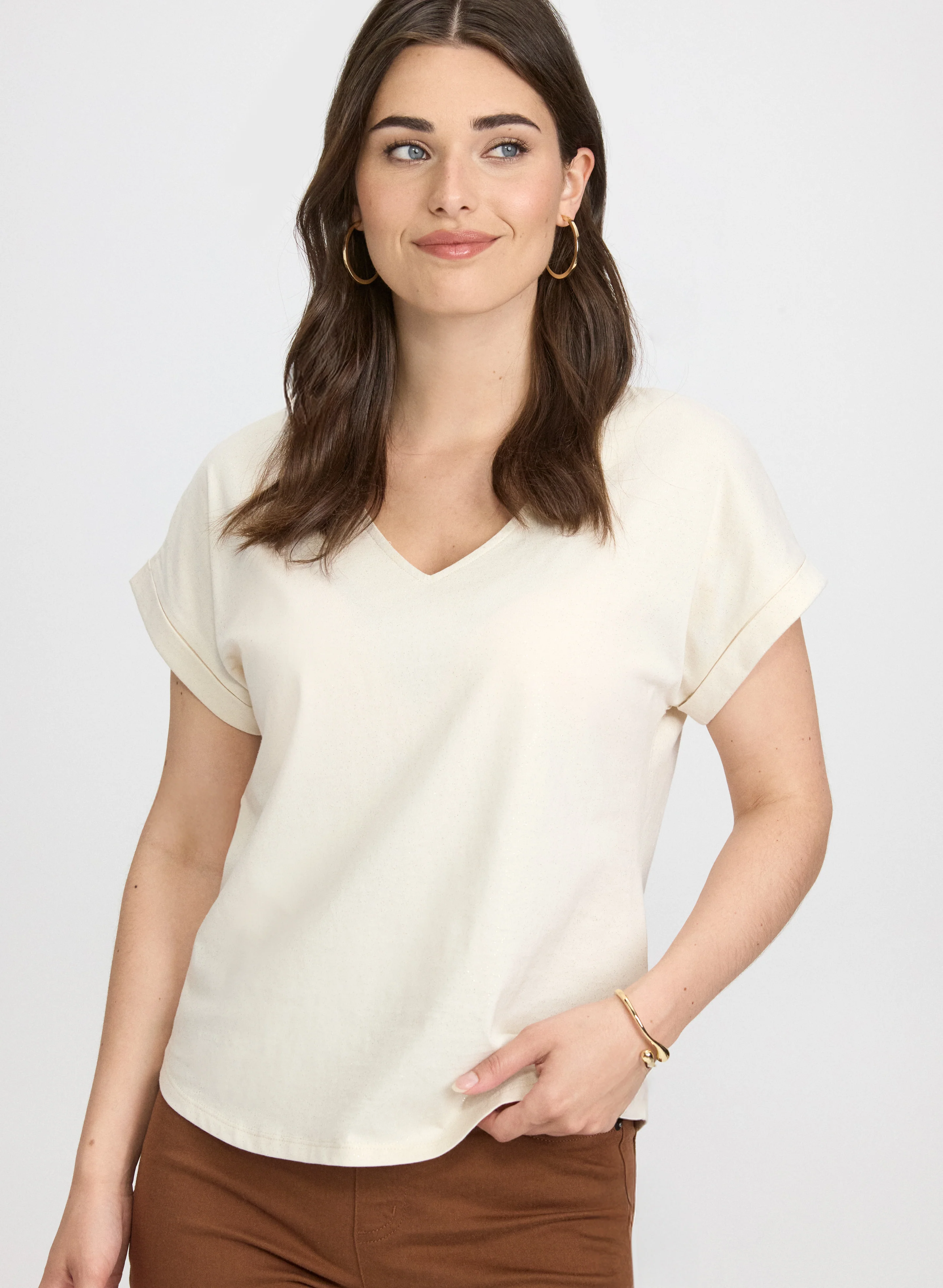 Shimmering Cotton T-Shirt