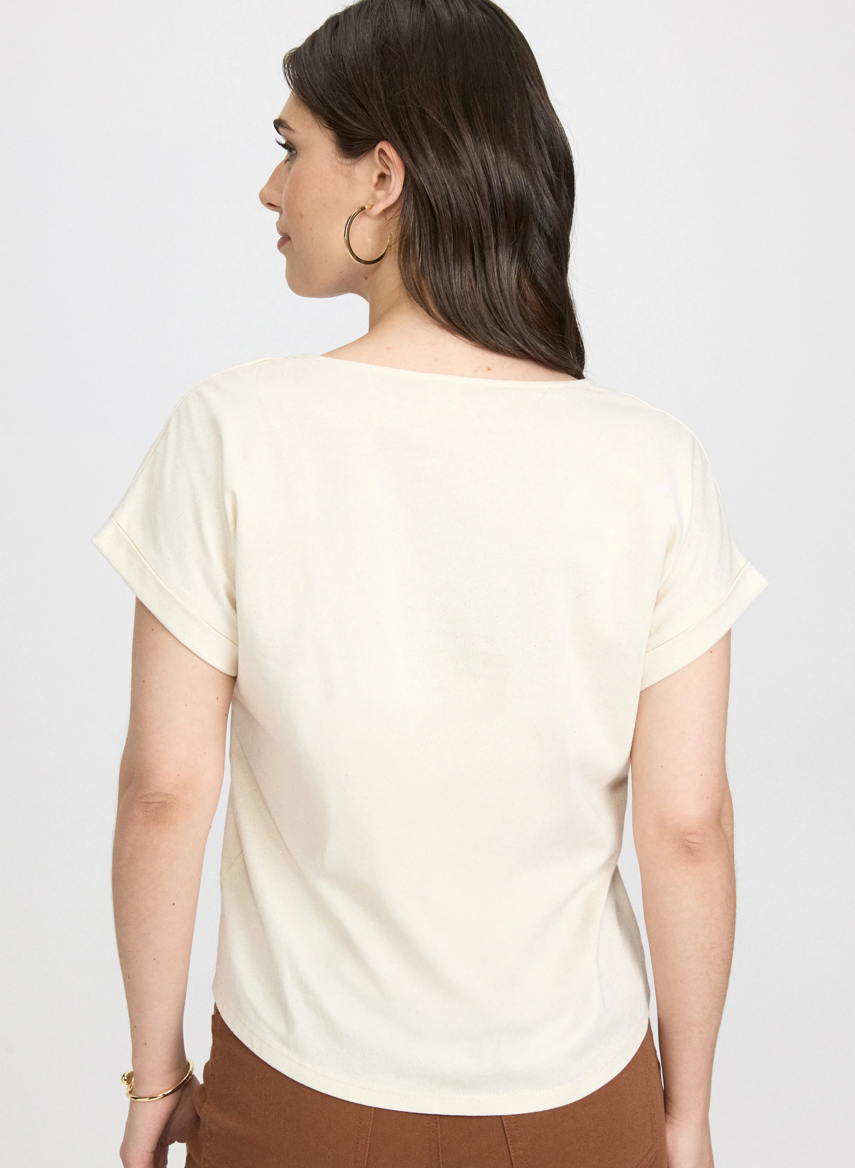 Shimmering Cotton T-Shirt - Image 3