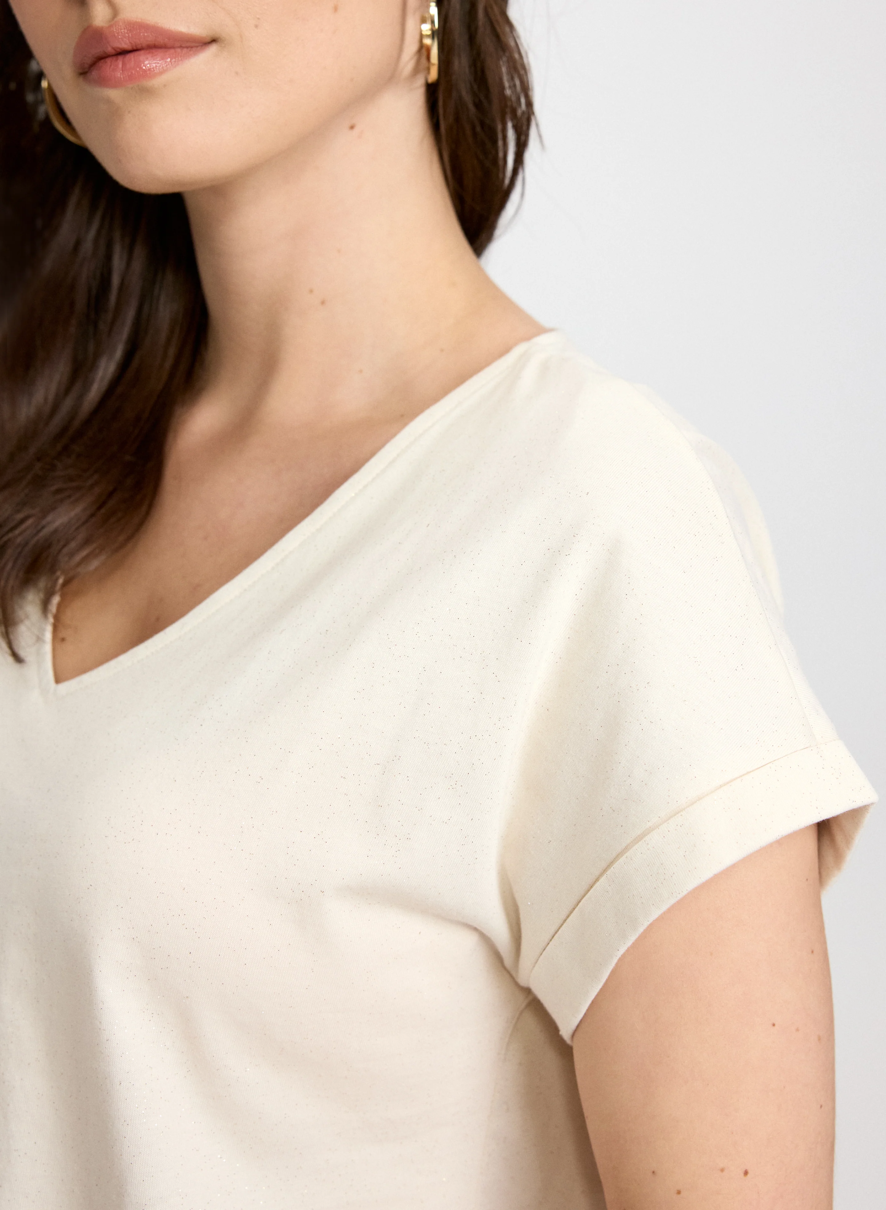 Shimmering Cotton T-Shirt - Image 7