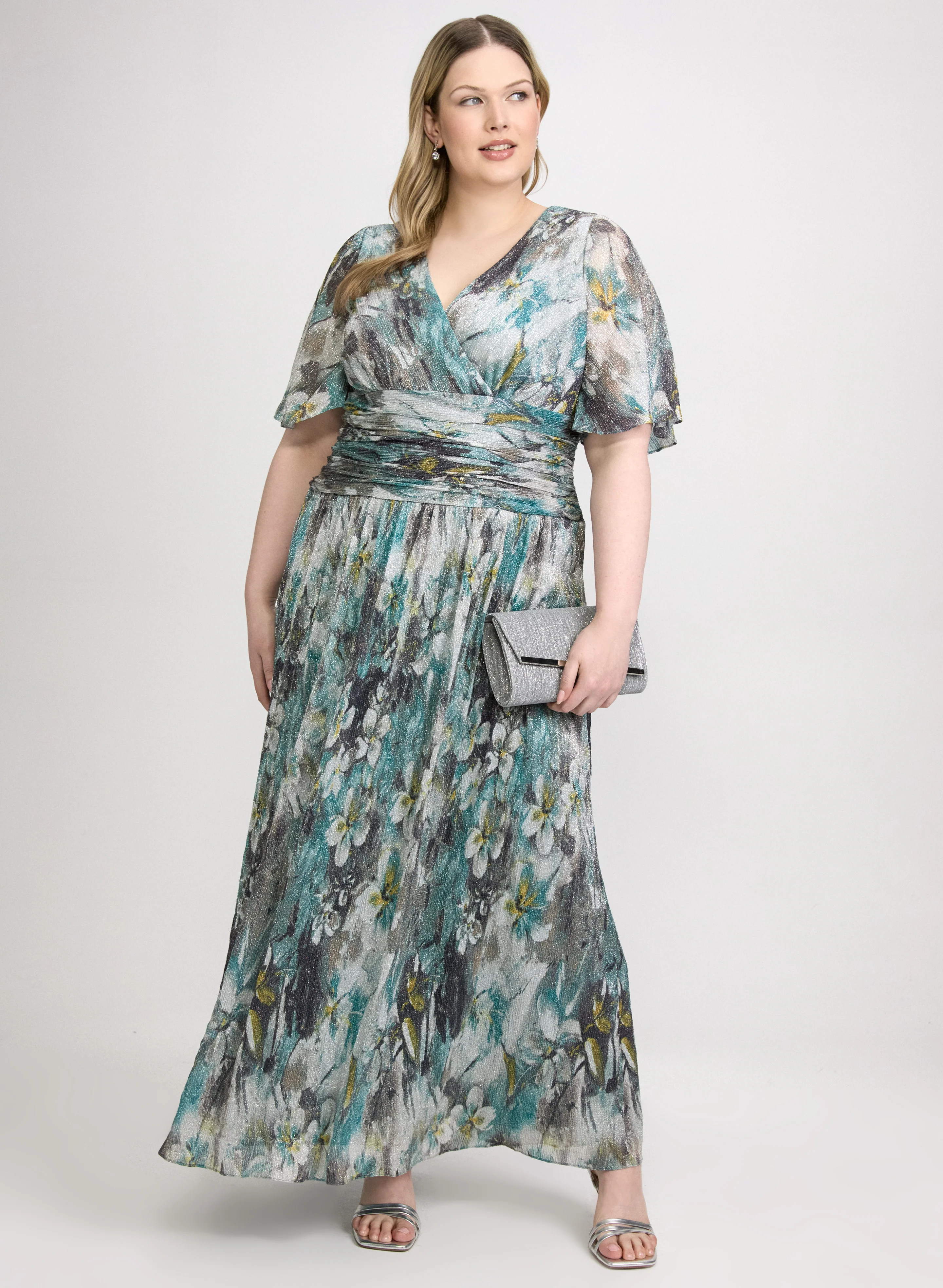 Shimmering Floral Dress
