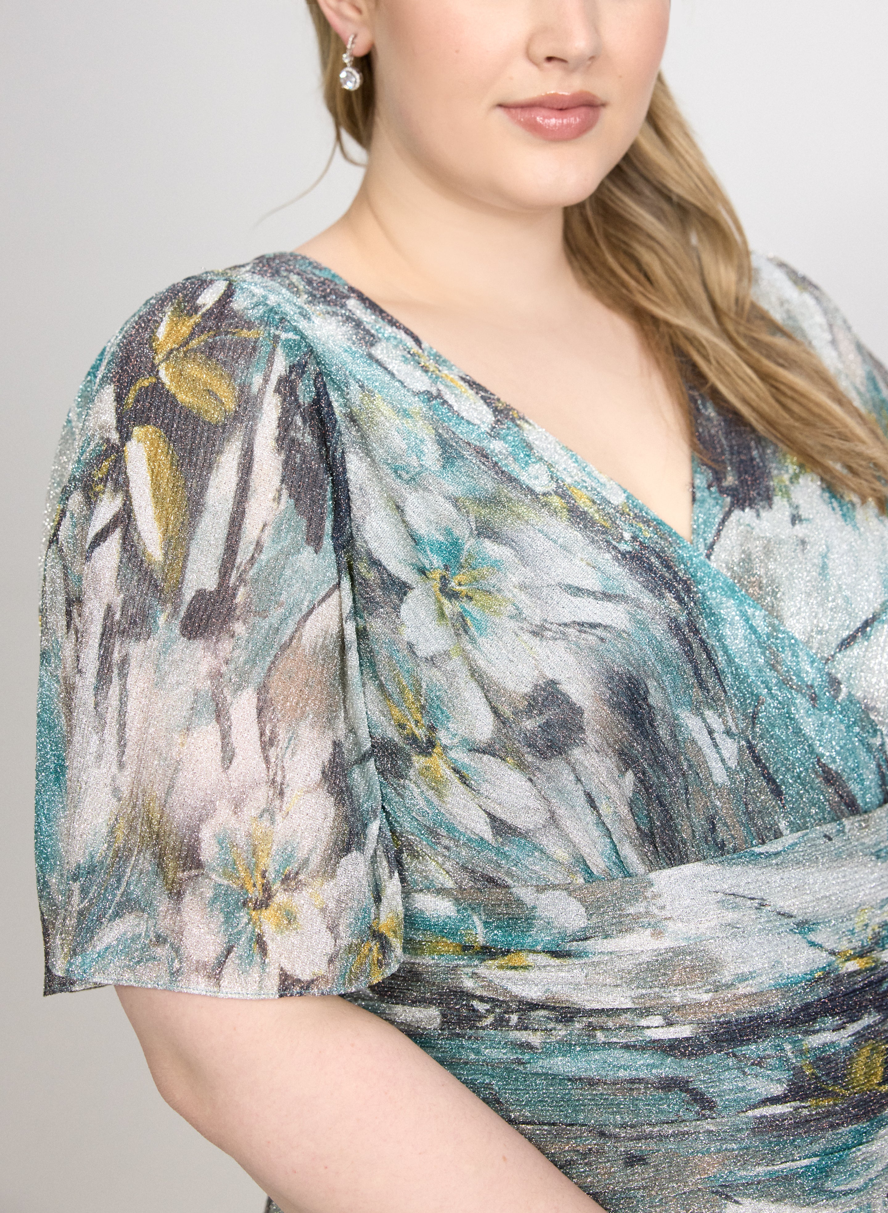 Shimmering Floral Dress - Image 2