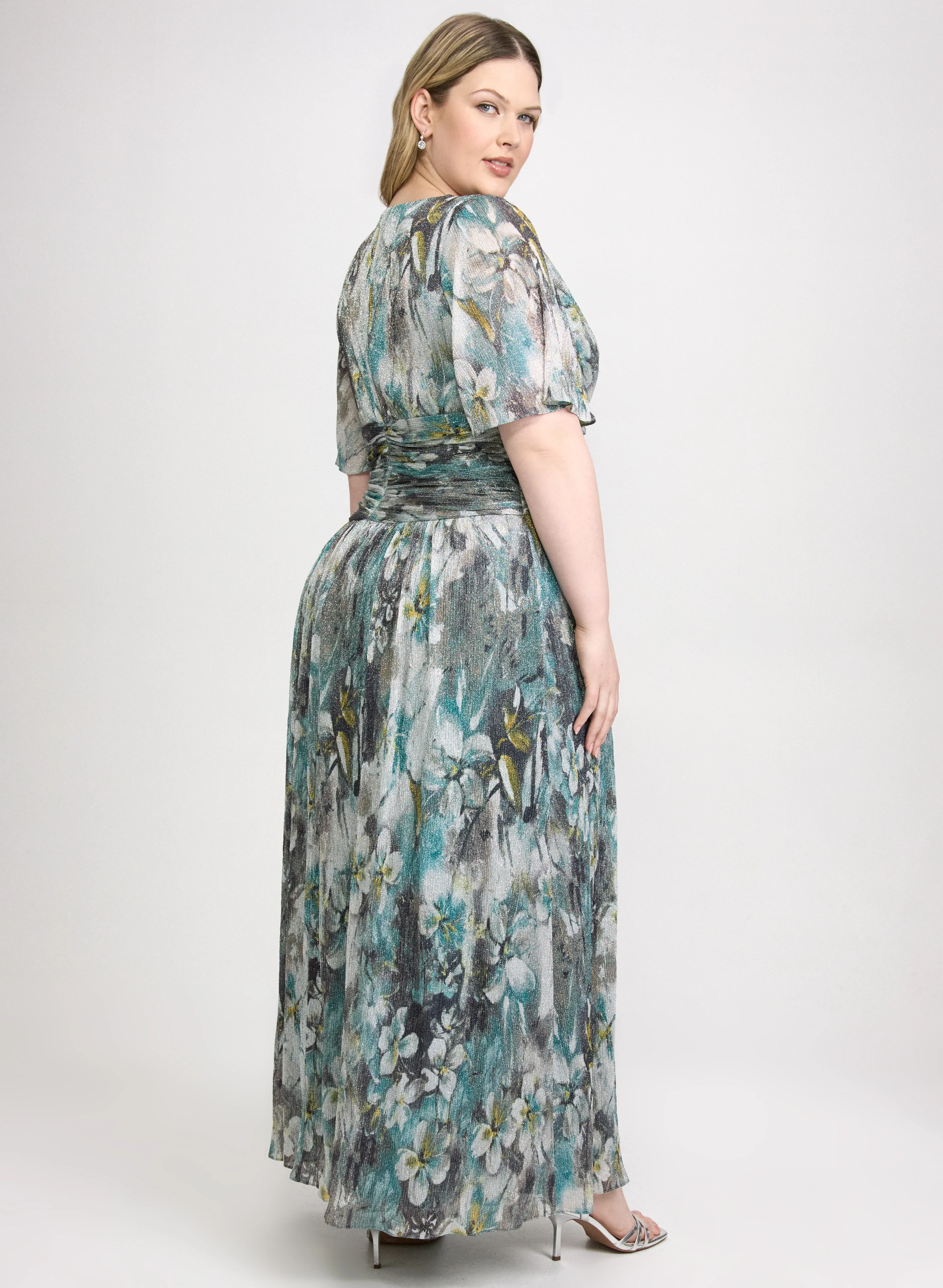 Shimmering Floral Dress - Image 4