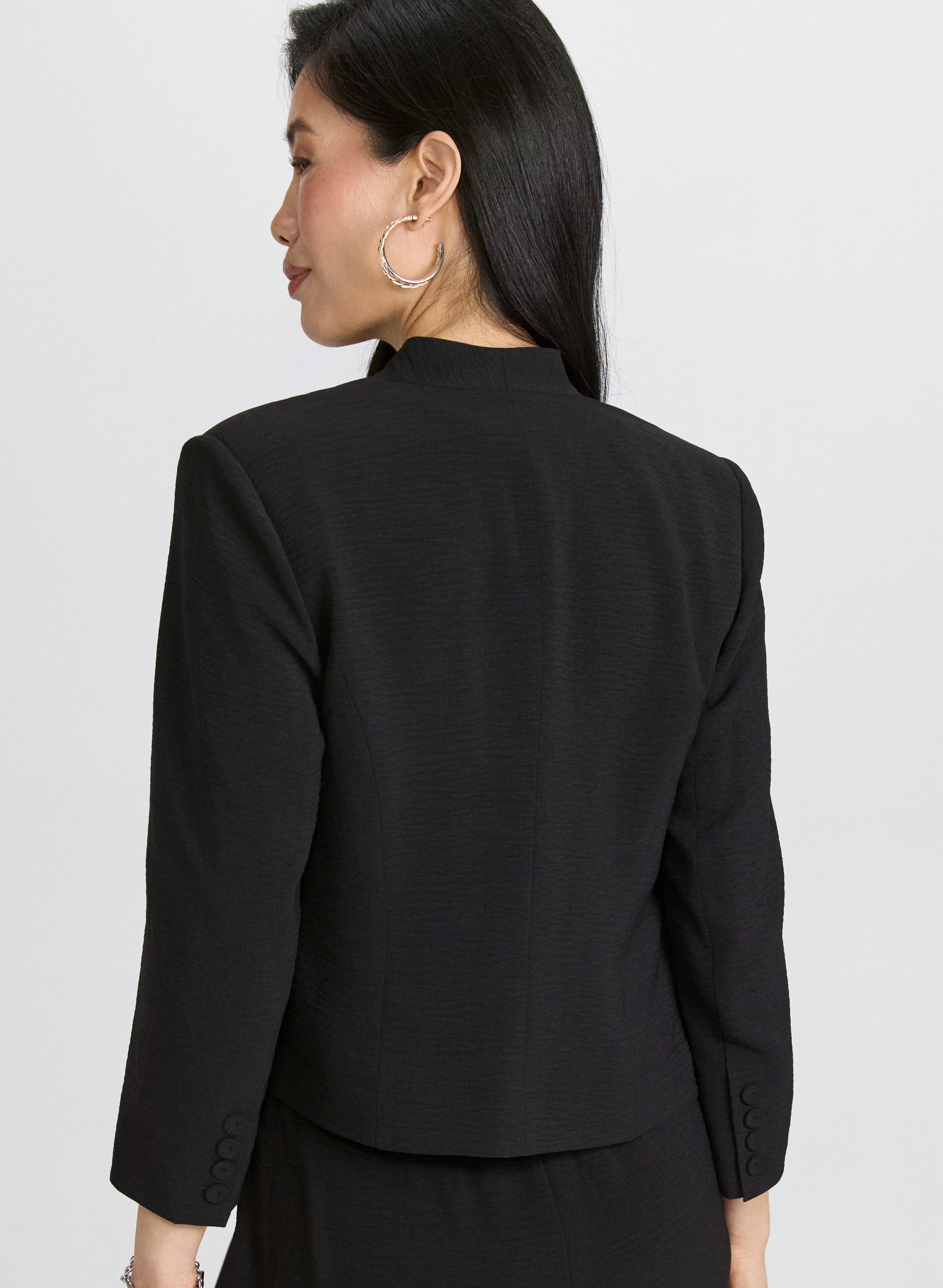 Short Collarless Jacket - Image 4