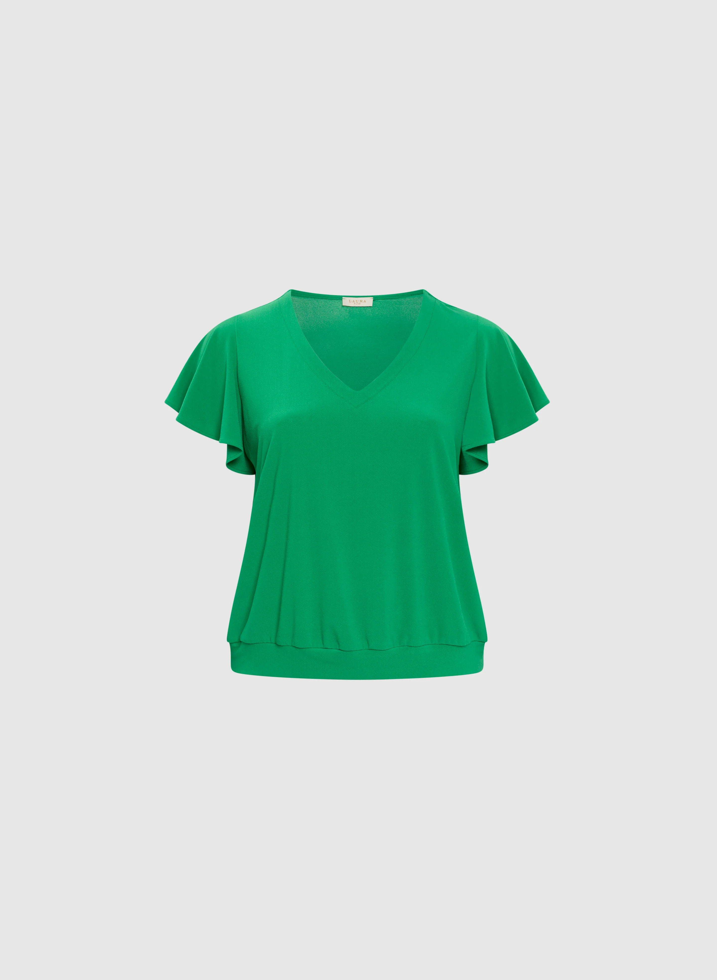 Short Flutter Sleeve Top - Image 6