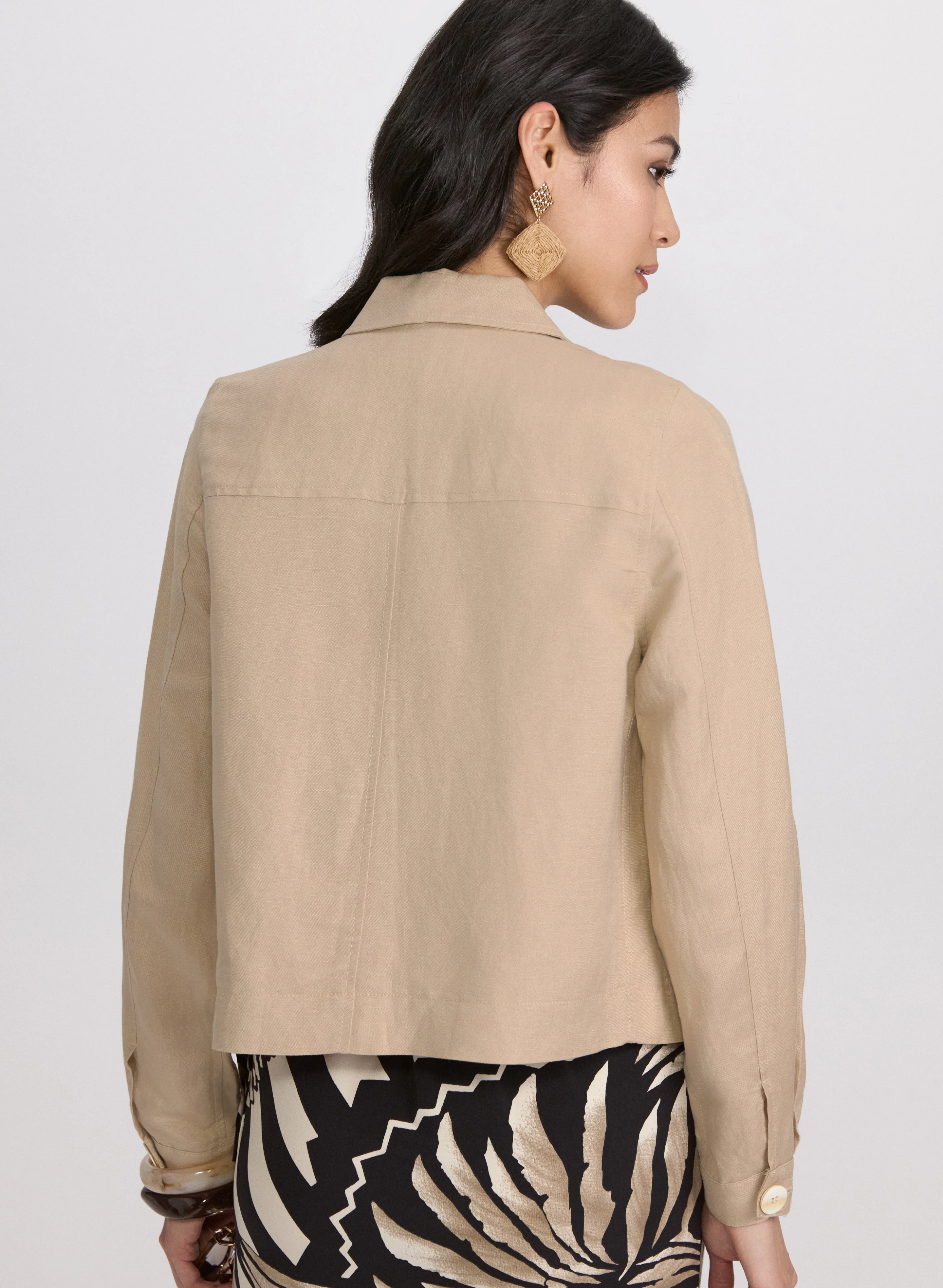 Short Linen Jacket - Image 3