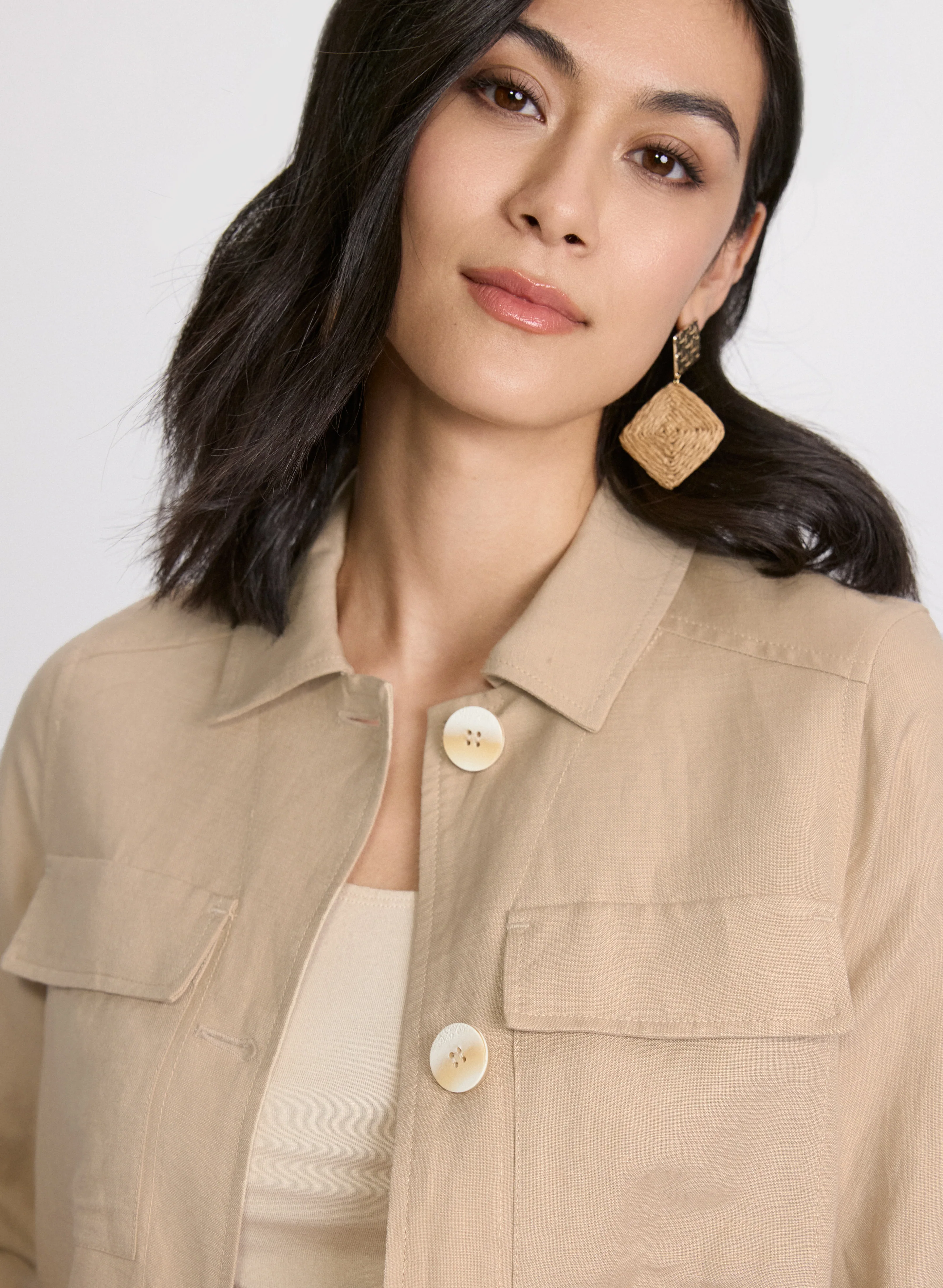 Short Linen Jacket - Image 4