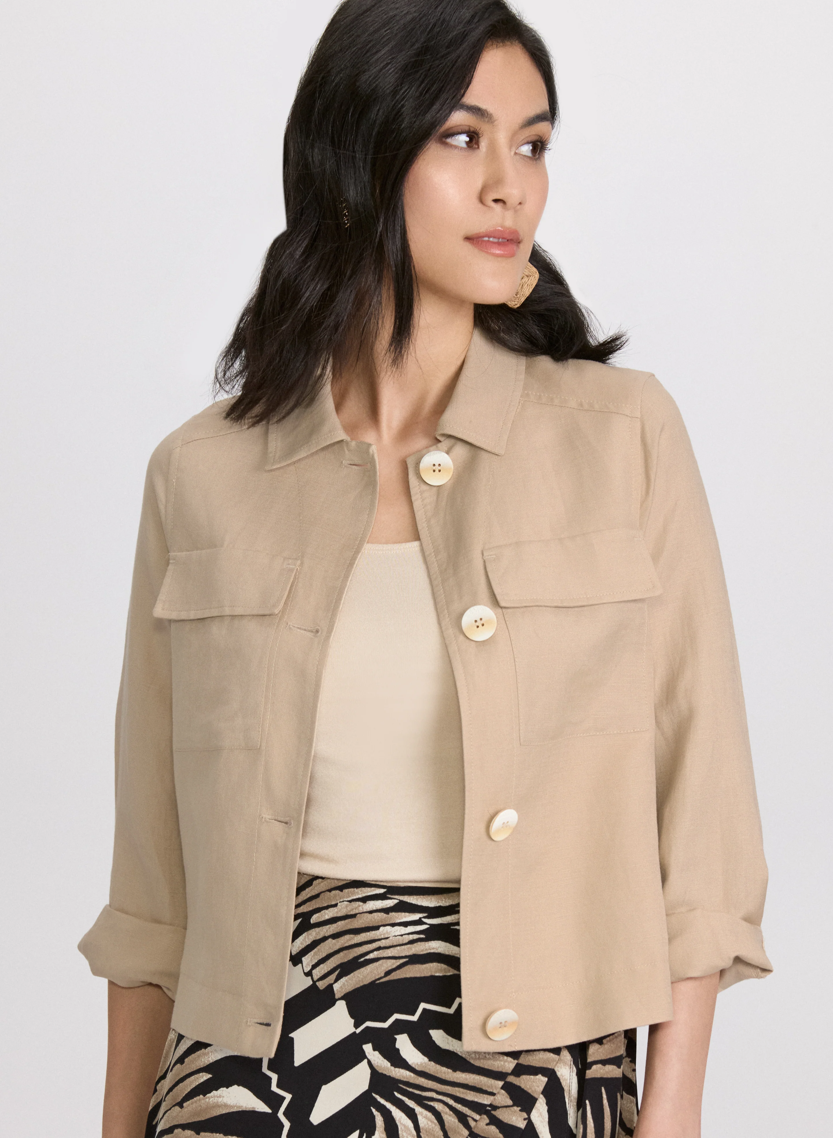 Short Linen Jacket - Image 7