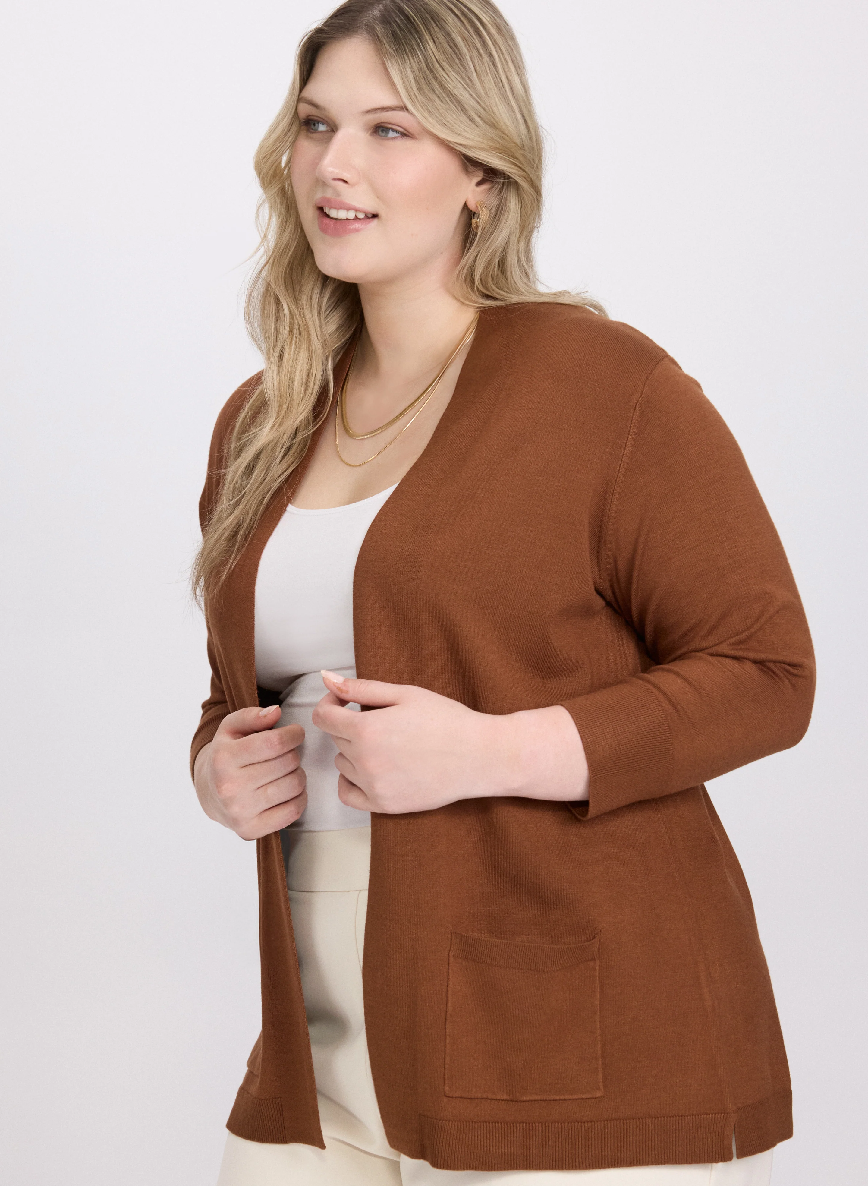 Short Open Front Cardigan - Image 2