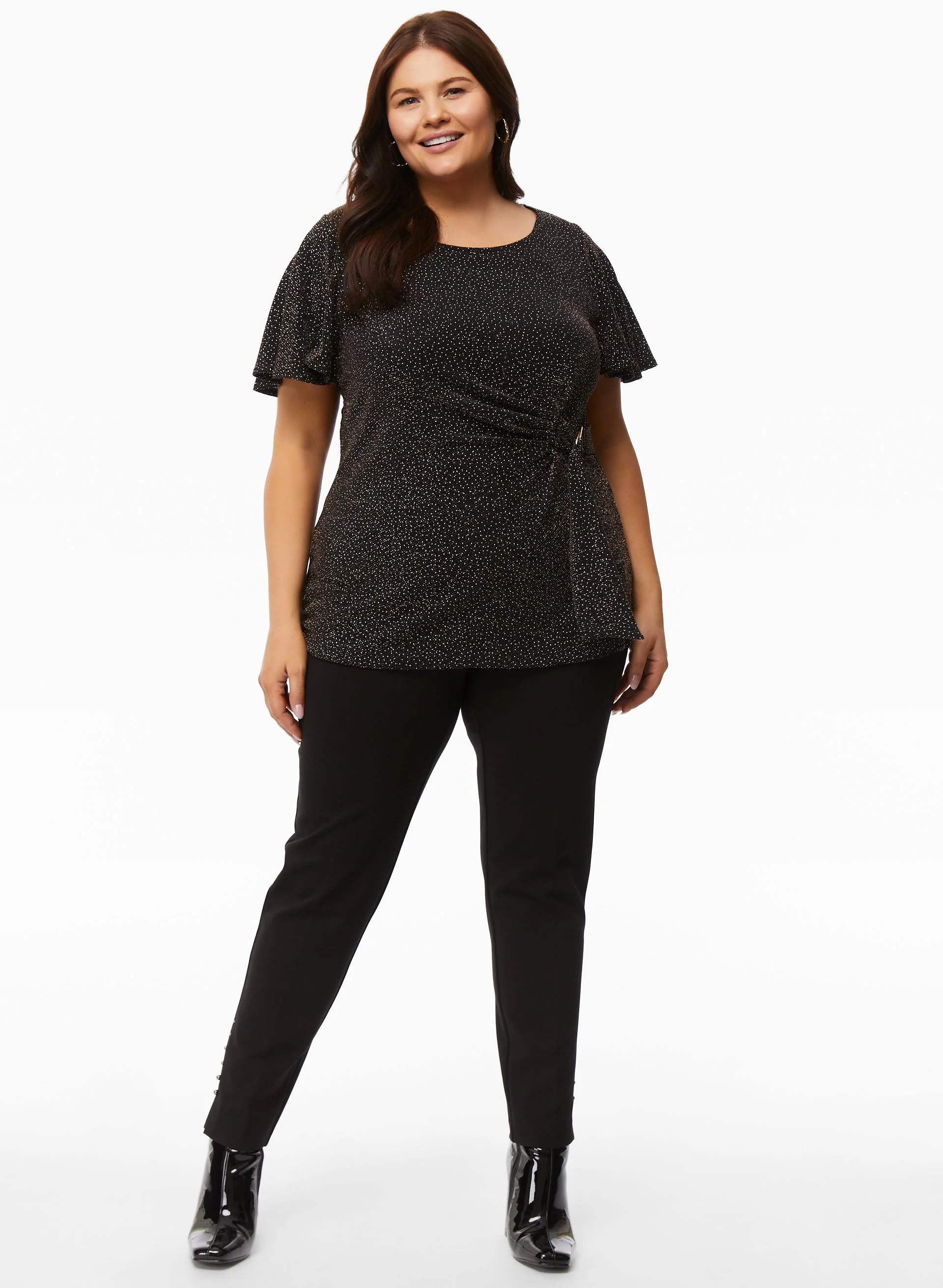 Short Sleeve Buckle Detail Top - Image 3