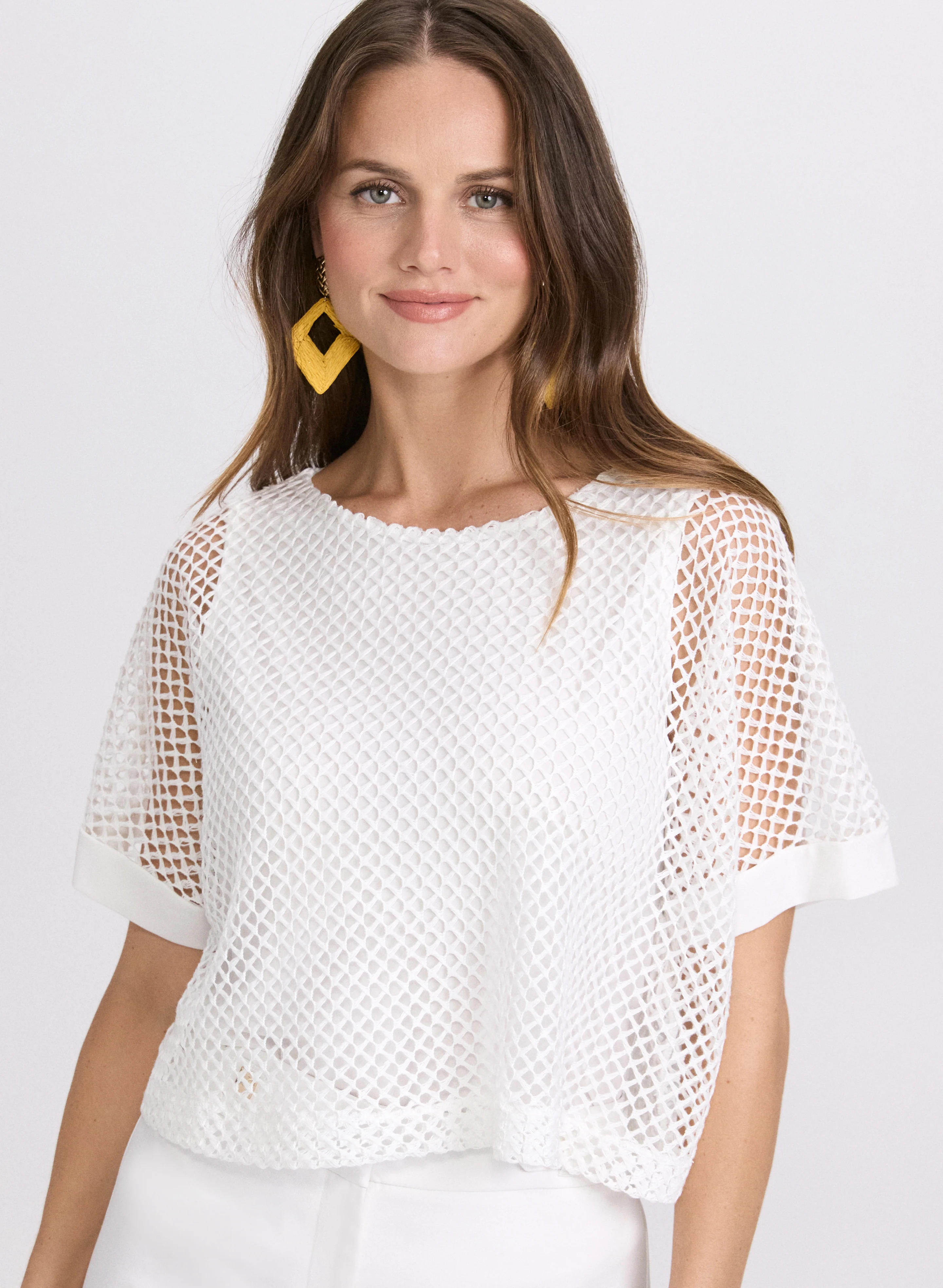 Short Sleeve Crochet Top