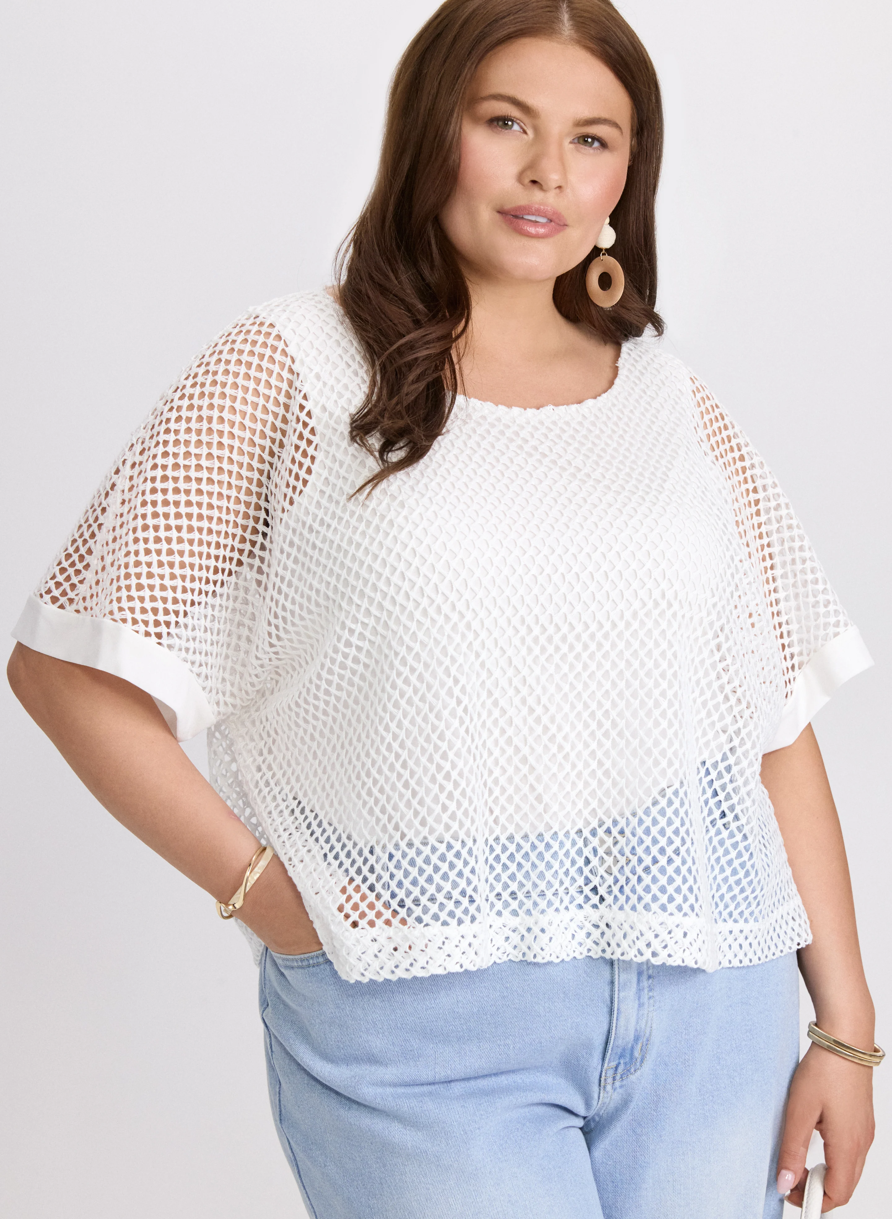 Short Sleeve Crochet Top