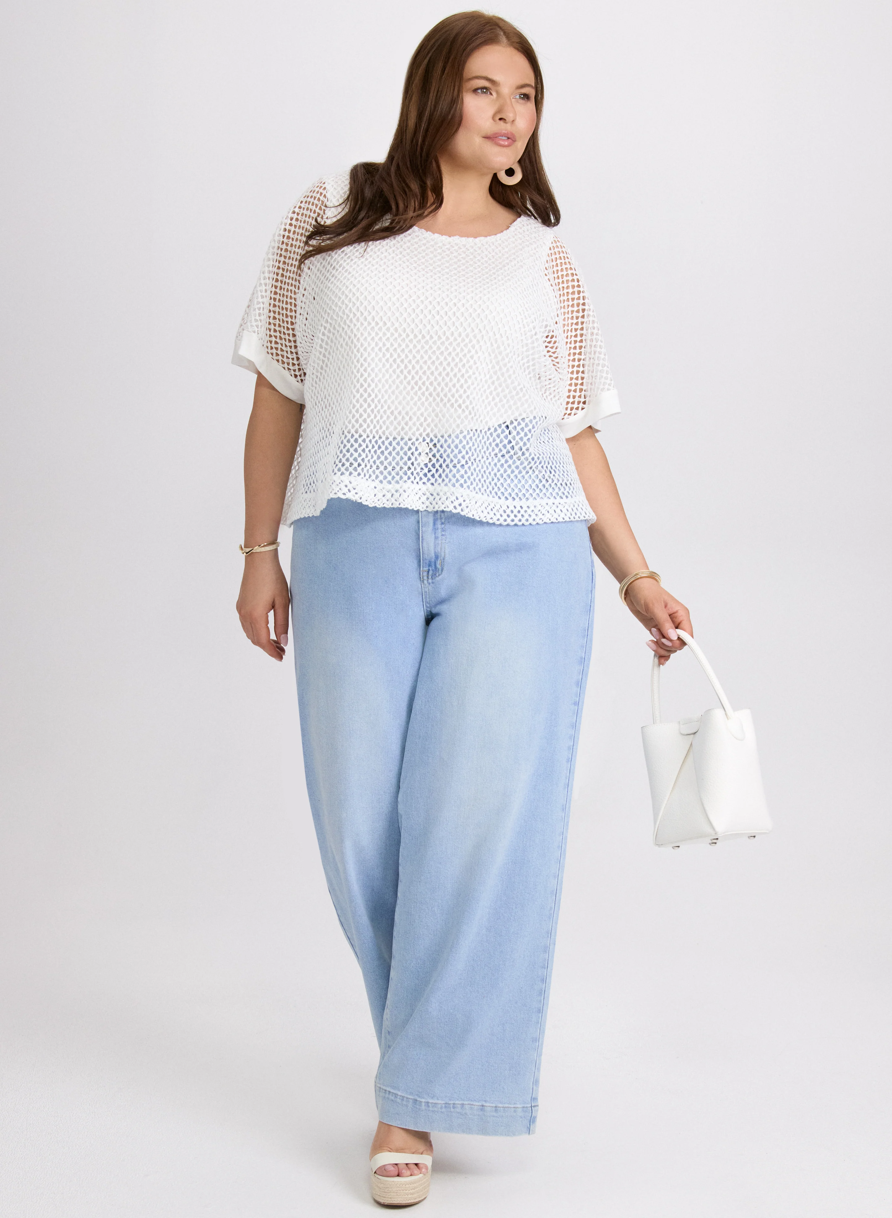 Short Sleeve Crochet Top - Image 3