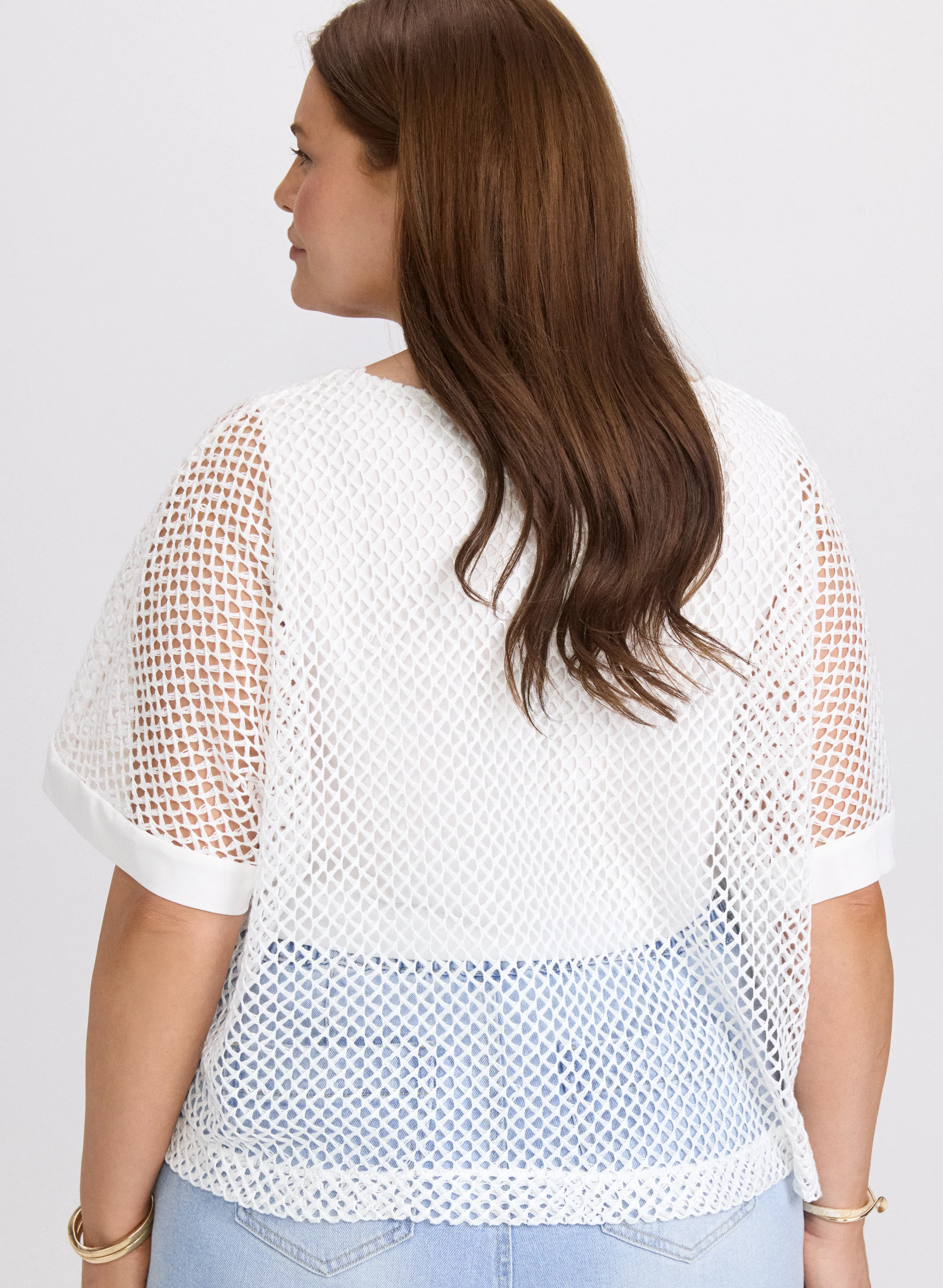 Short Sleeve Crochet Top - Image 4