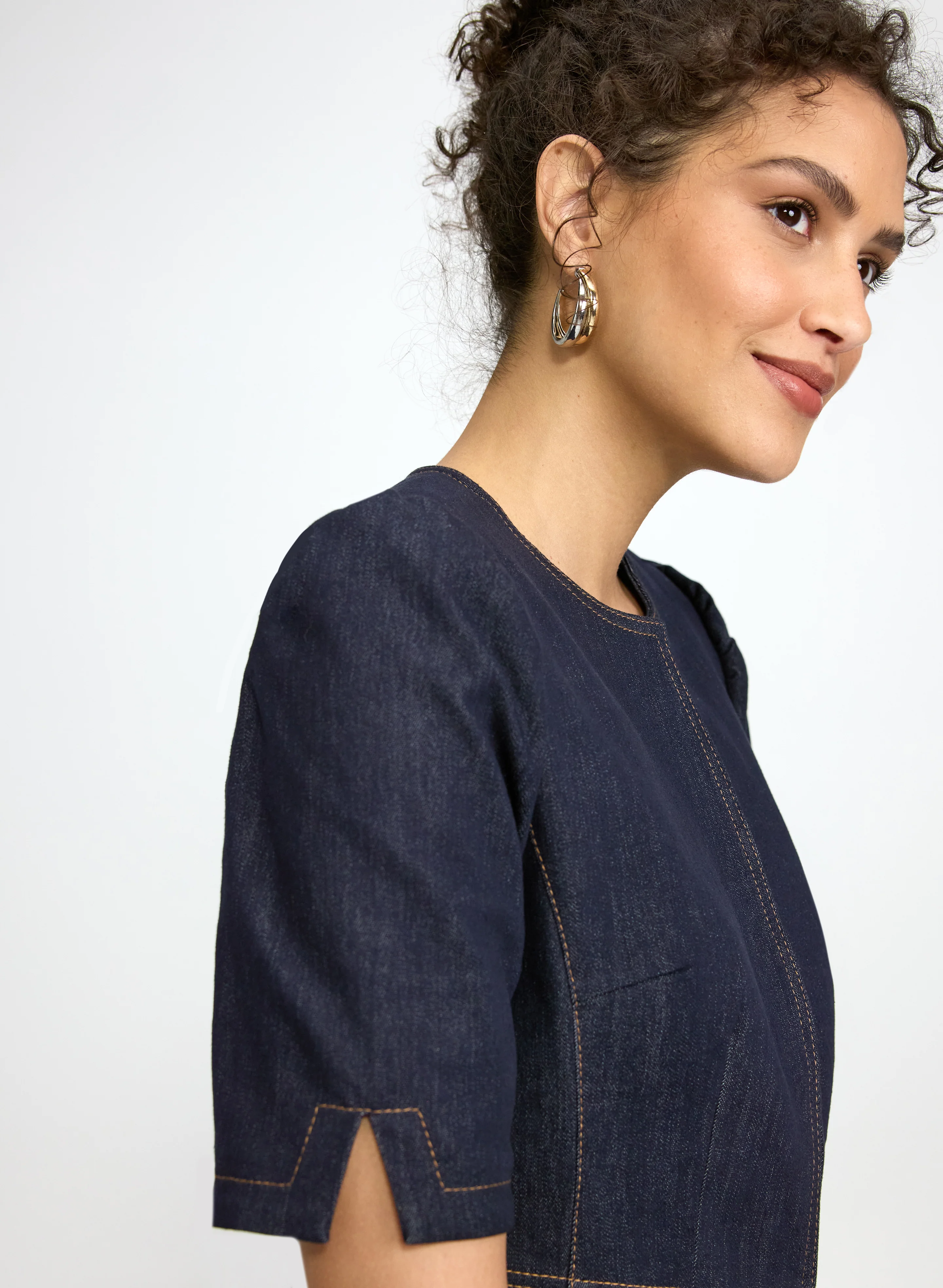 Short Sleeve Denim Jacket - Image 3