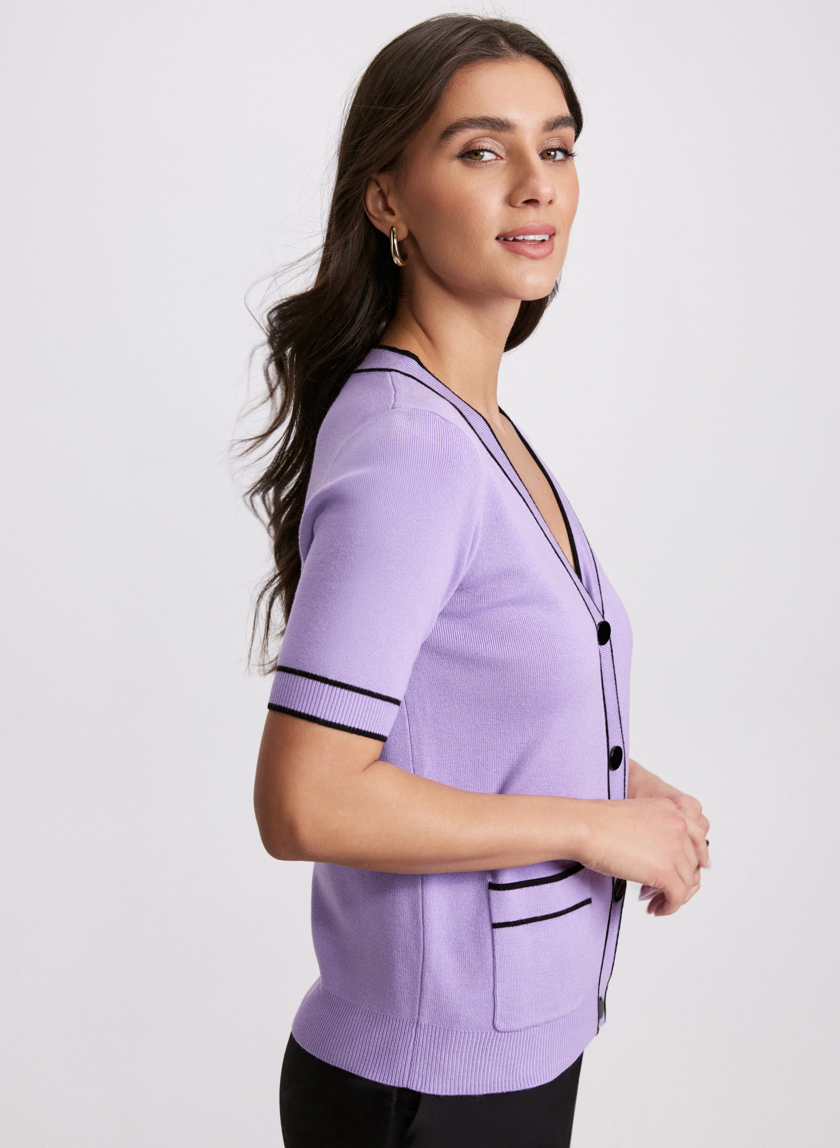 Short Sleeve Knit Cardigan - Image 2