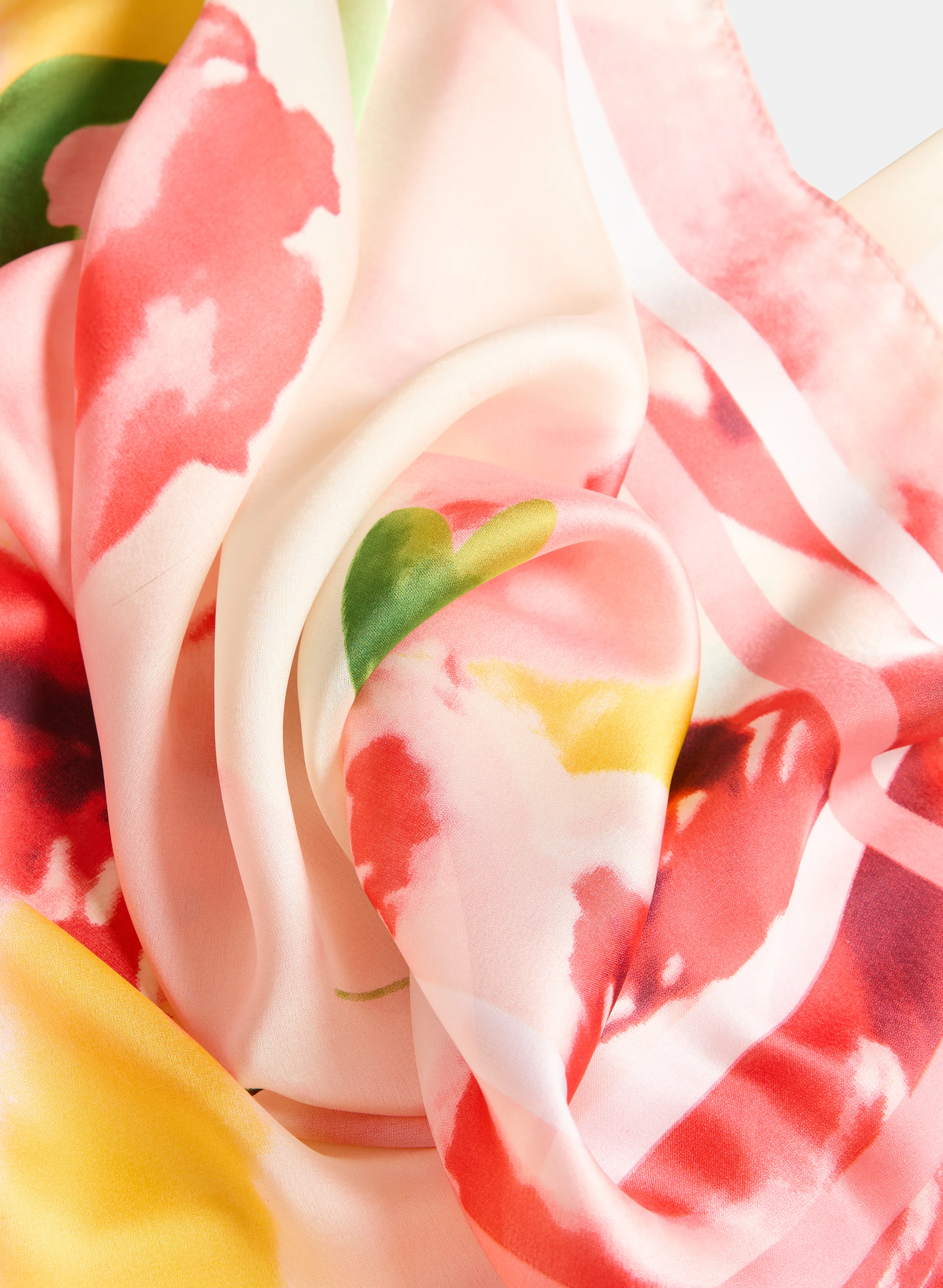 Silky Floral Scarf - Image 2