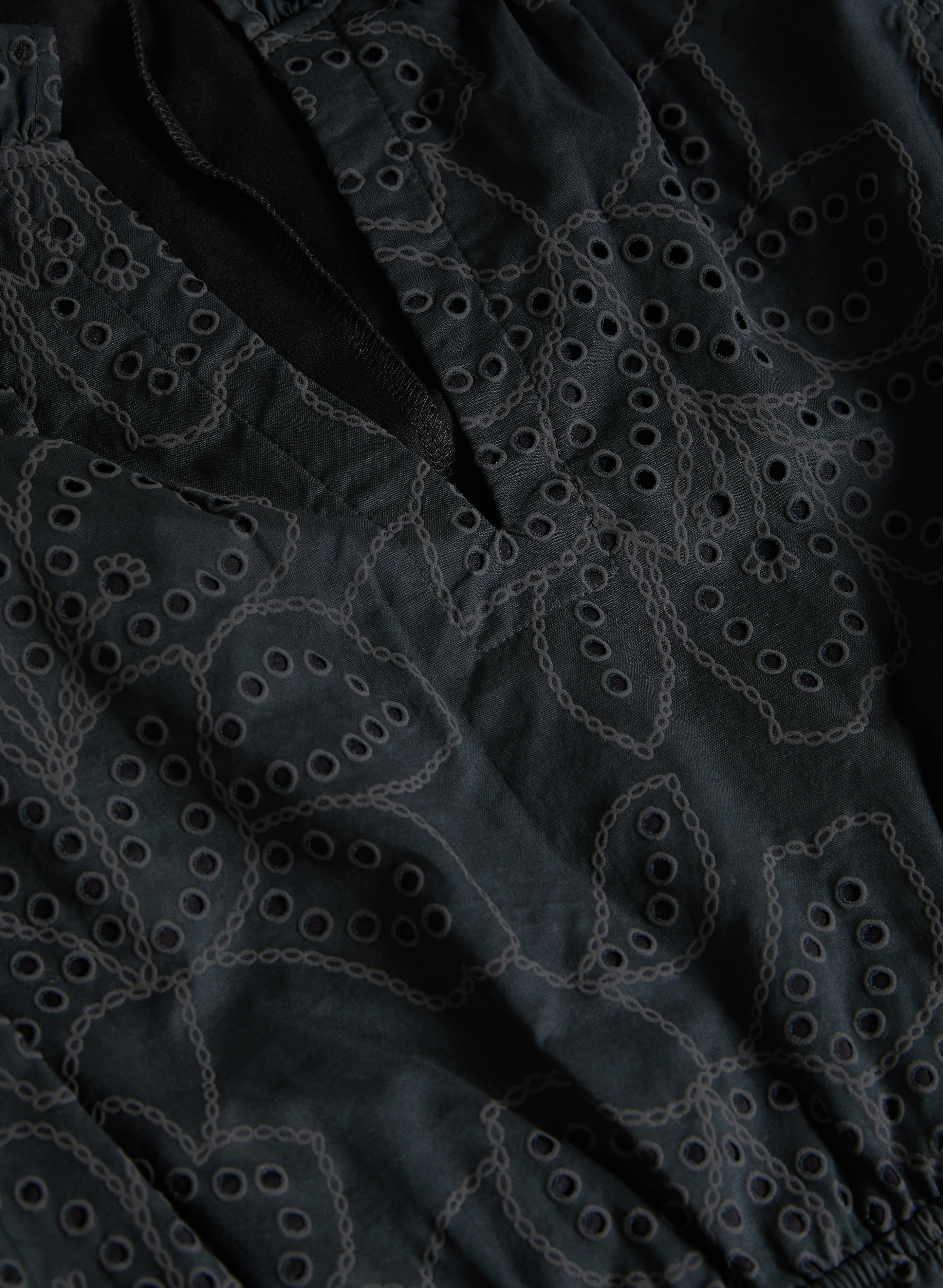 Sketched Floral Eyelet Dress - Image 7