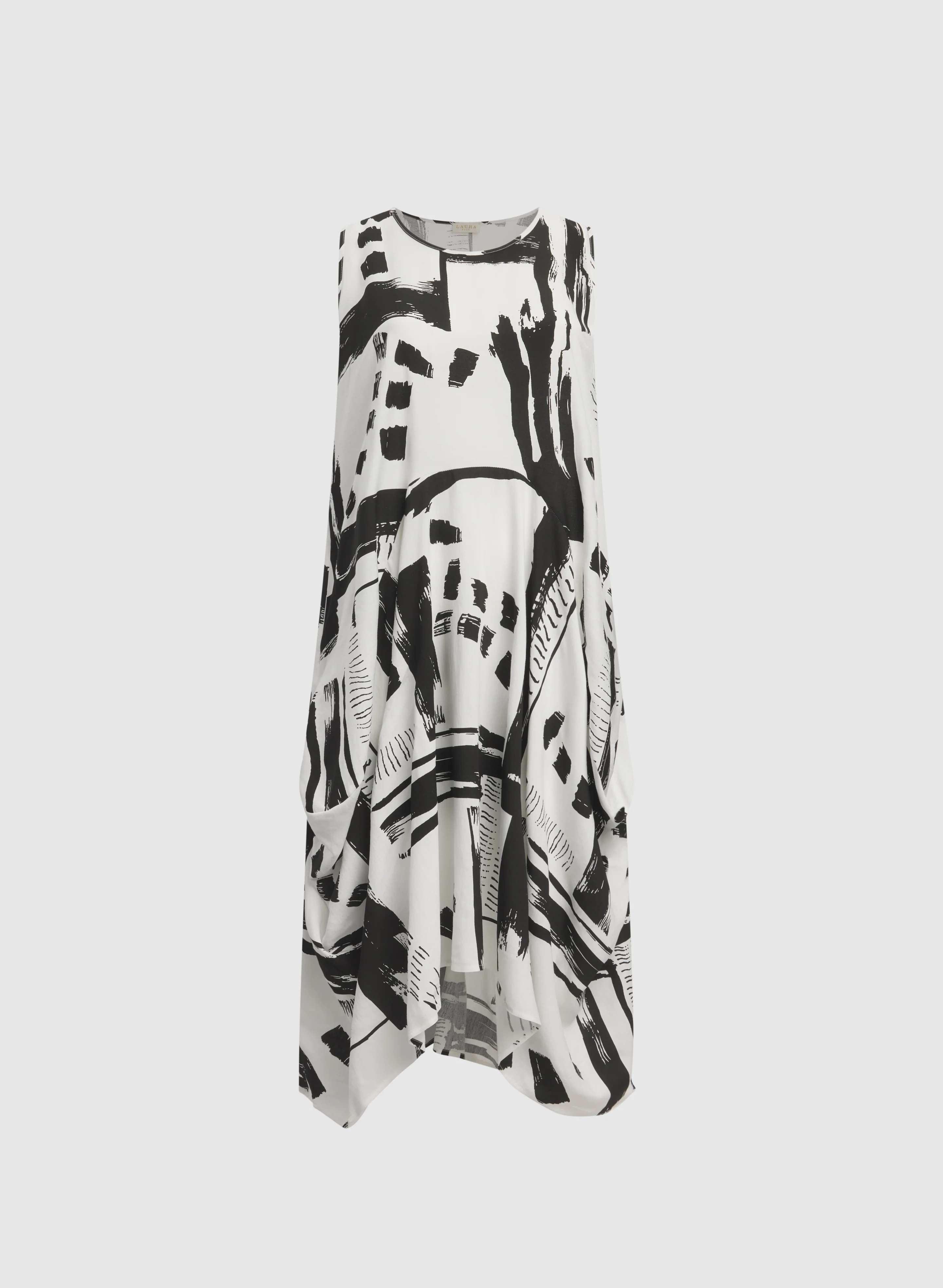 Sleeveless Abstract Print Dress - Image 6