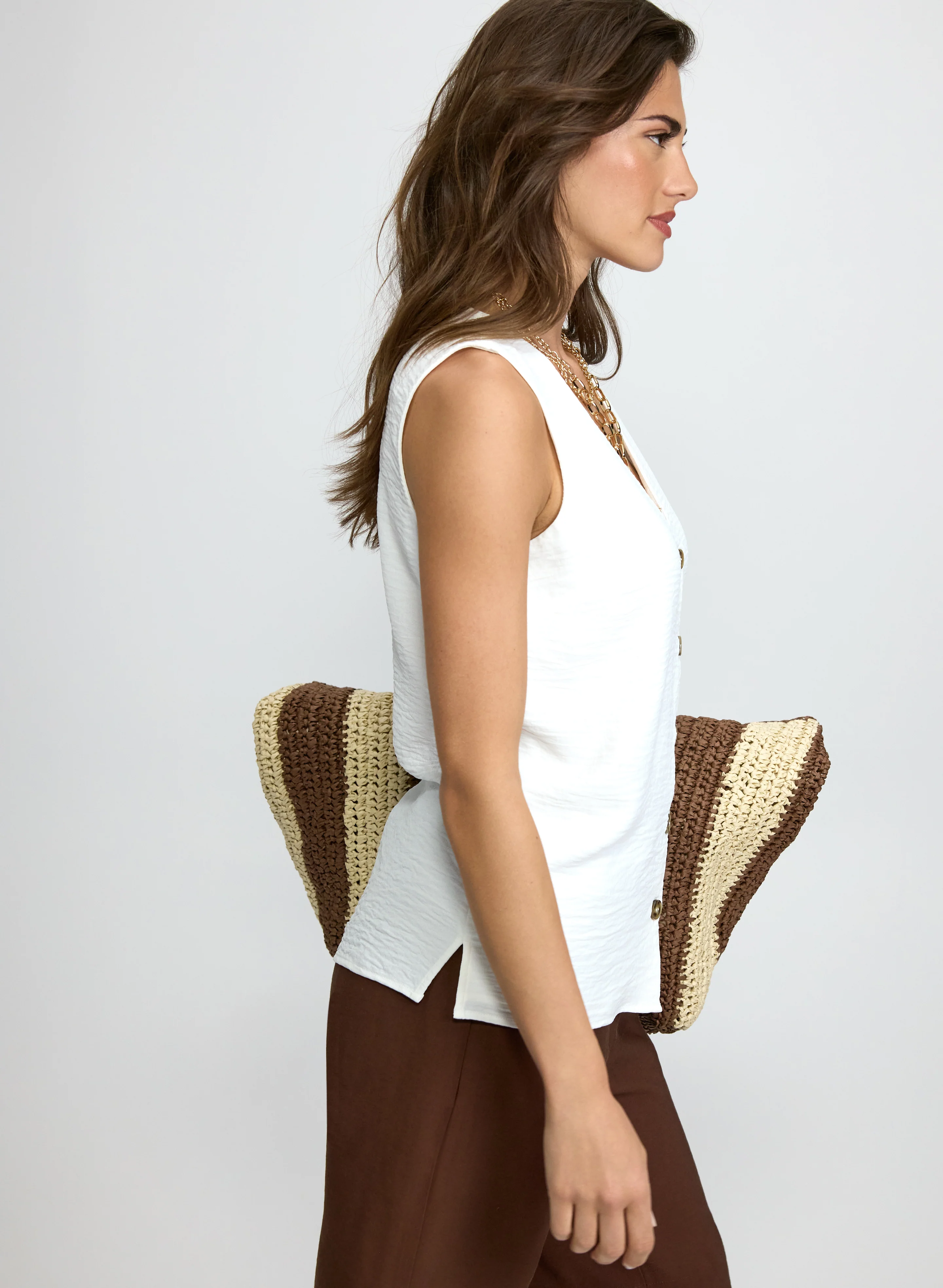 Sleeveless Button-Down Blouse - Image 5