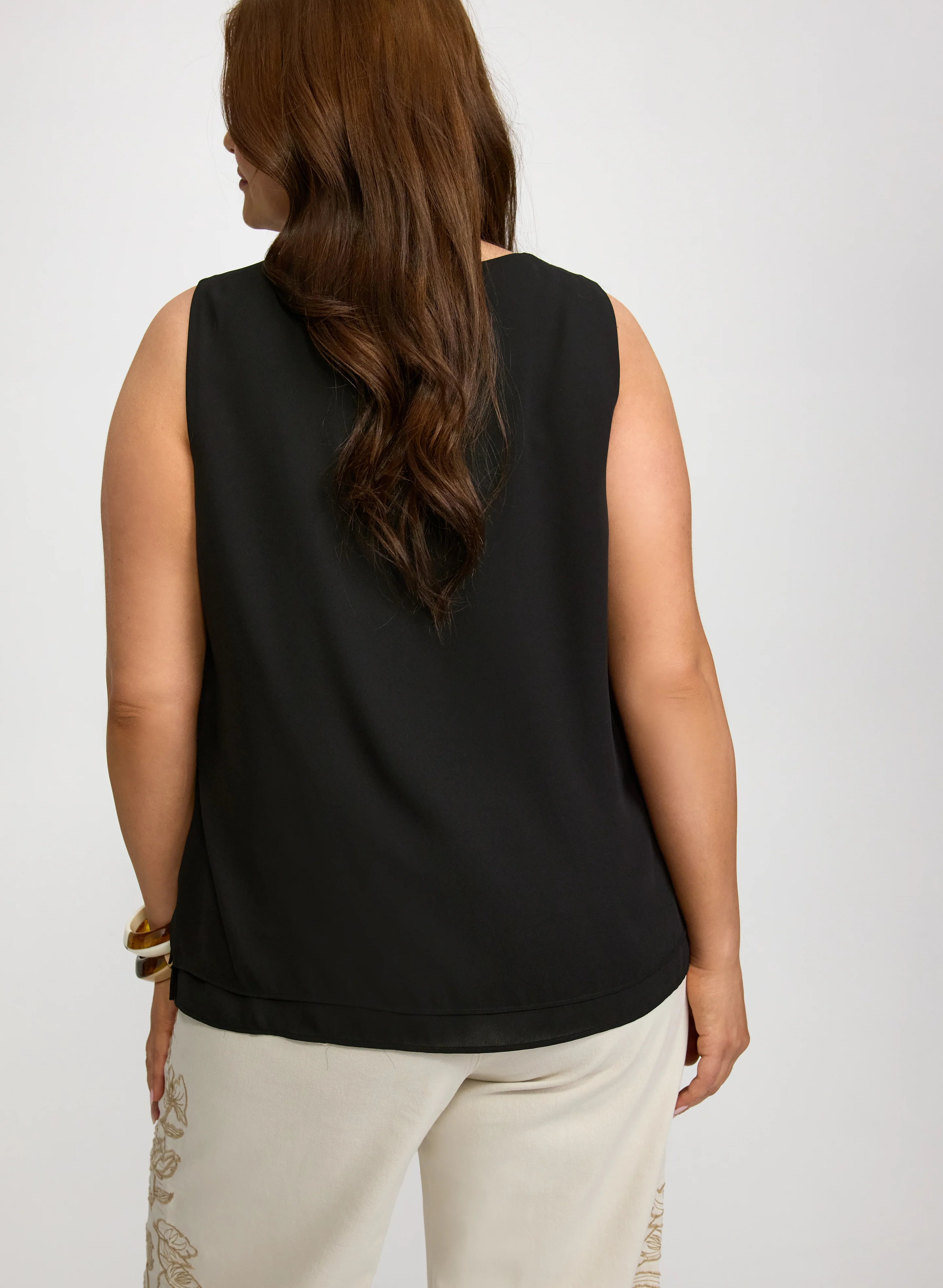 Sleeveless Crepe Blouse - Image 3