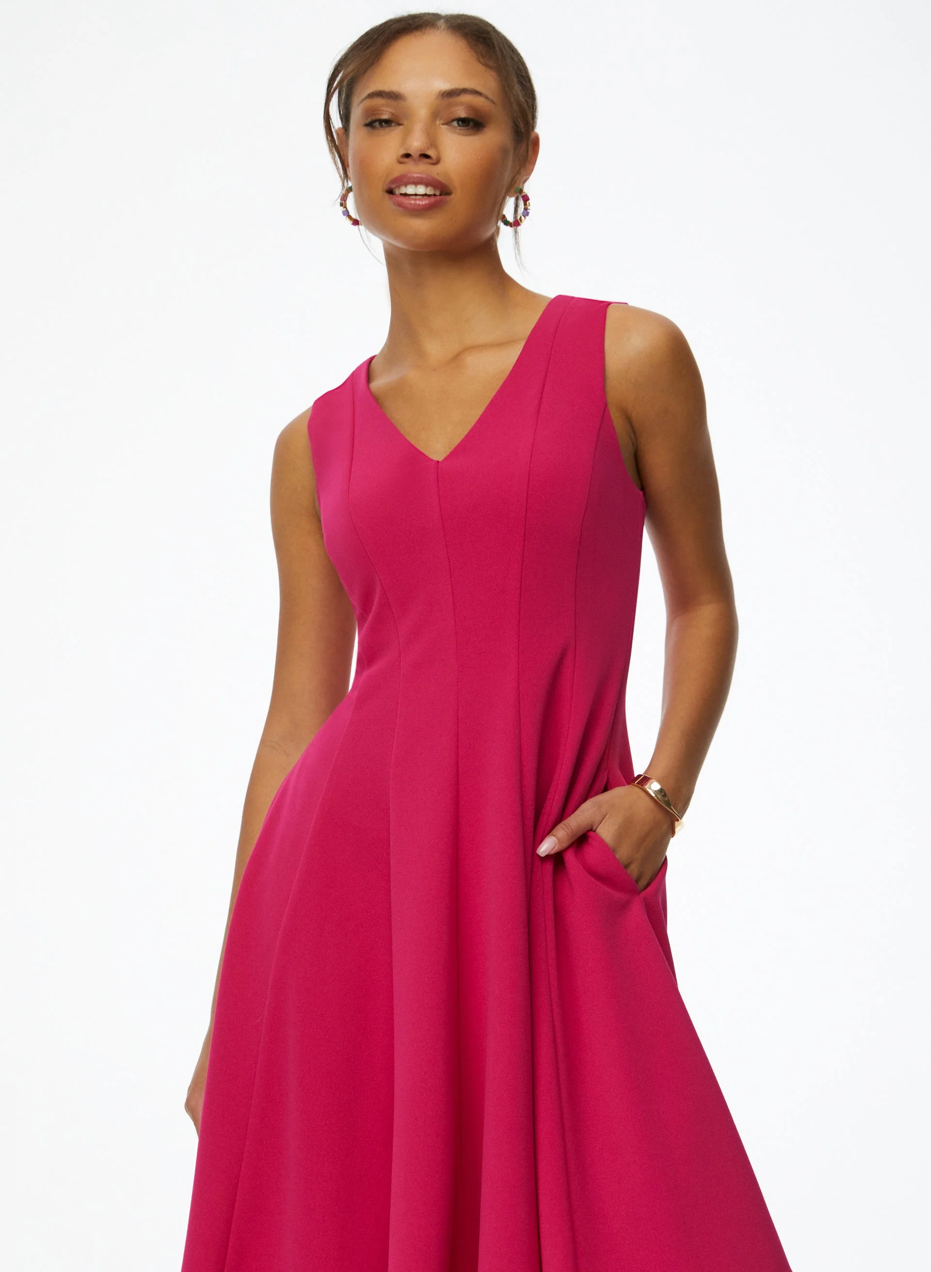 Sleeveless Fit & Flare Dress - Image 3