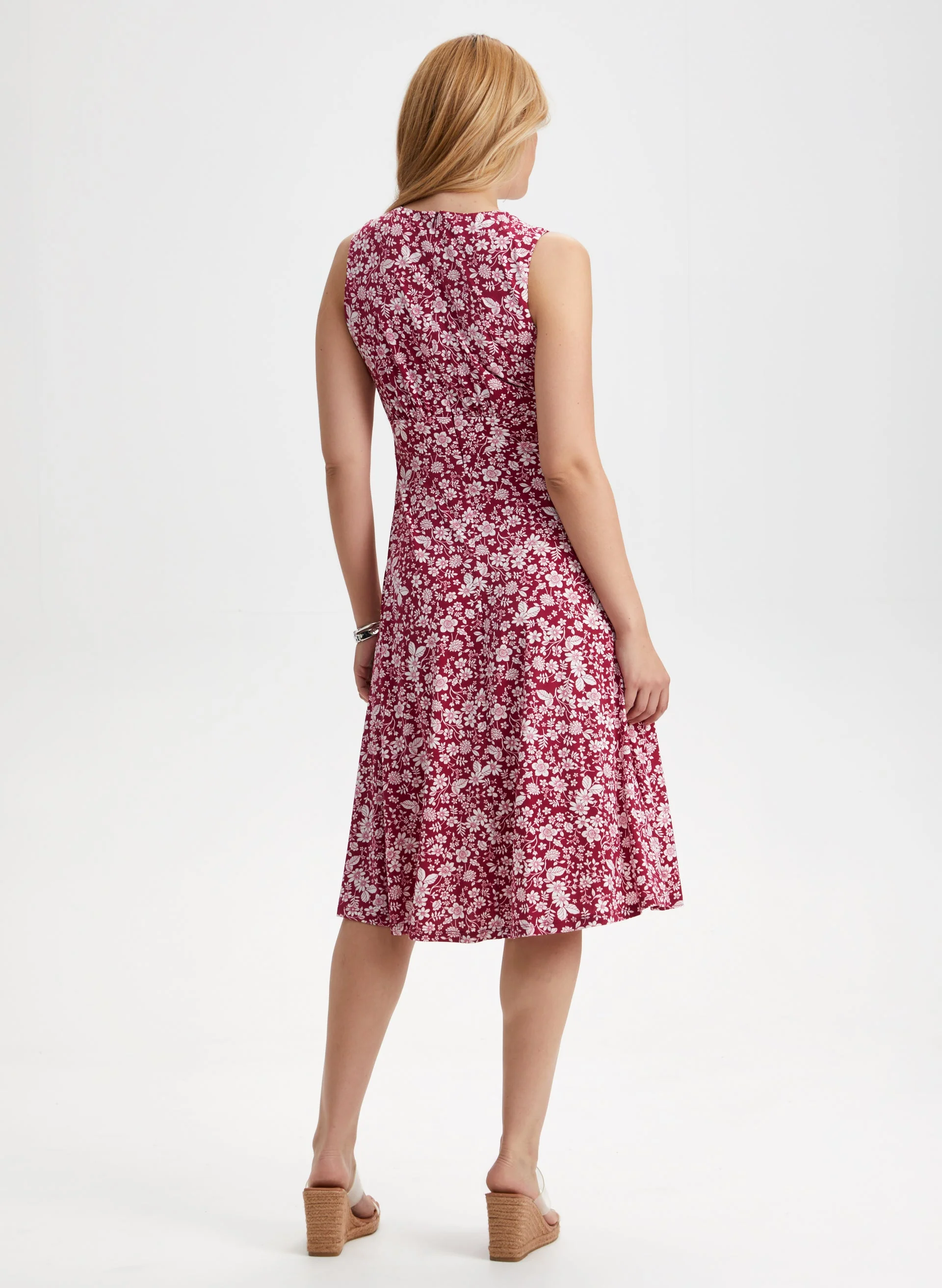Sleeveless Floral Print Dress - Image 4