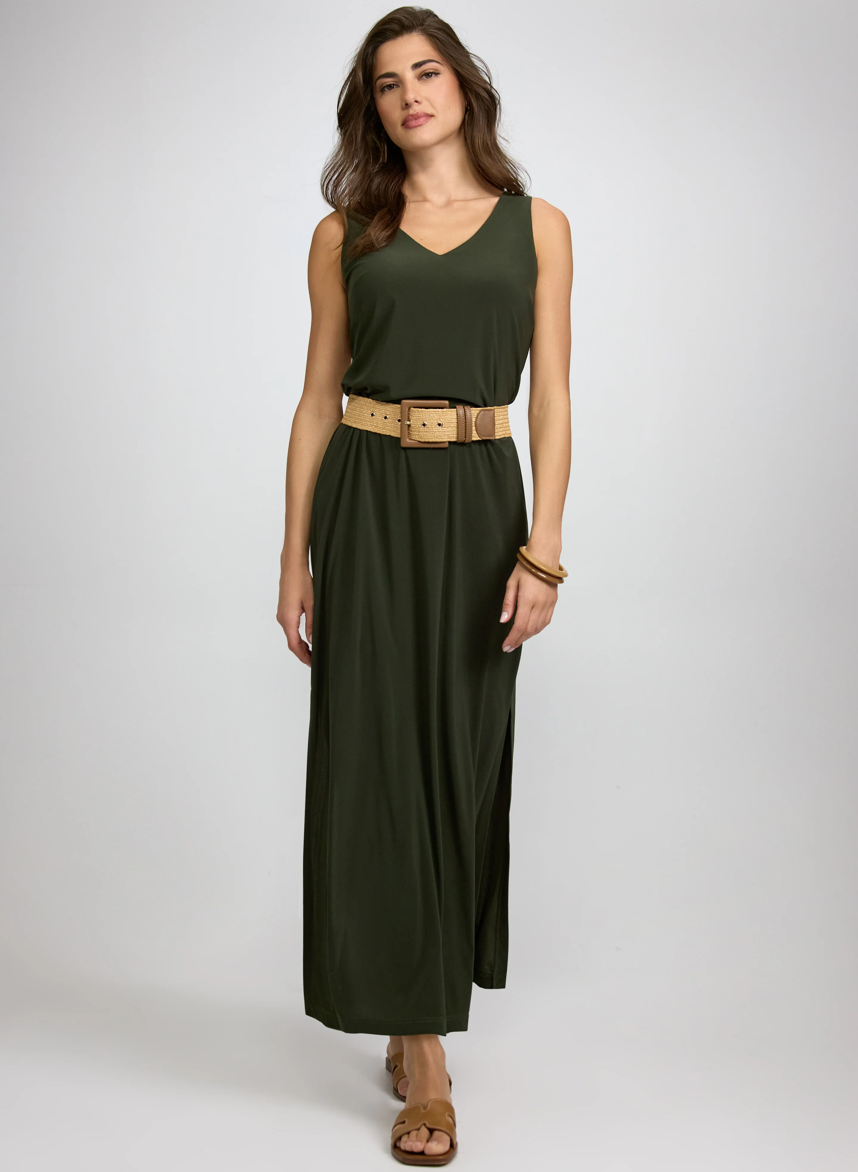 Sleeveless Jersey Maxi Dress