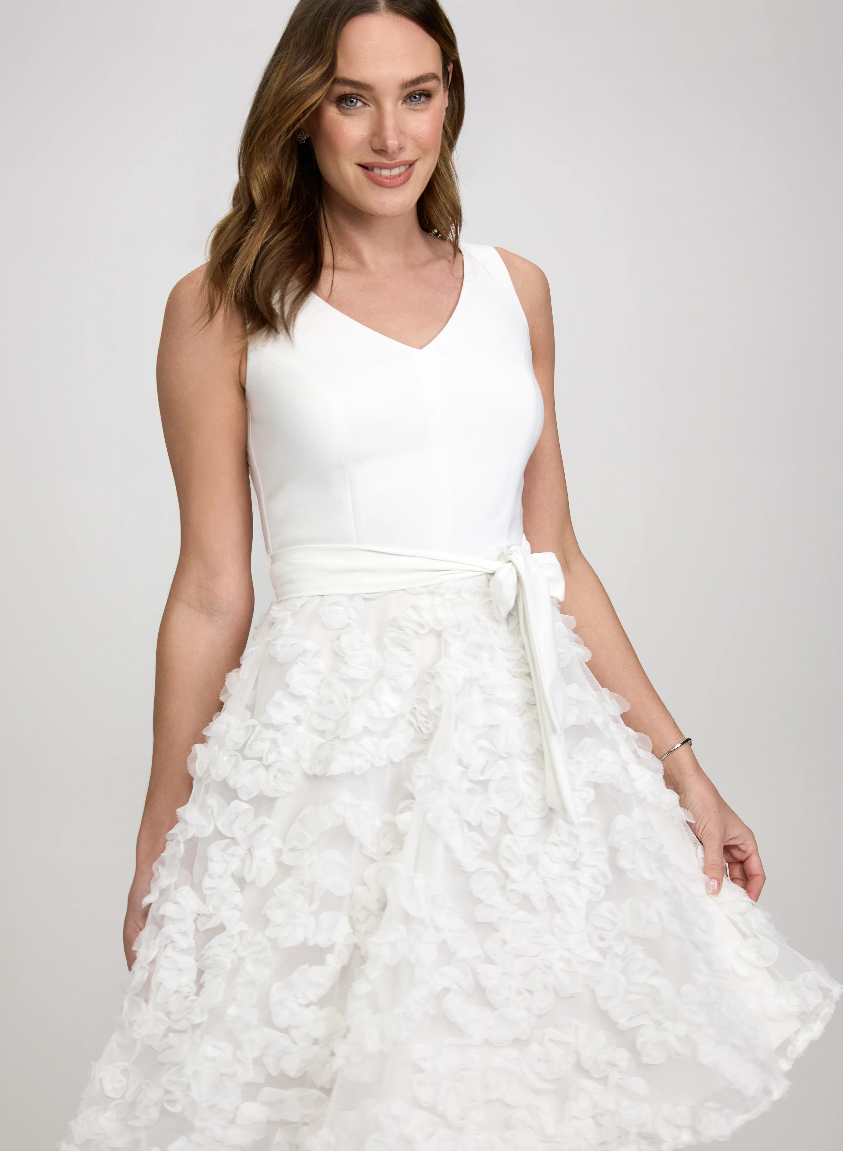 Sleeveless Jersey & Mesh Dress - Image 2