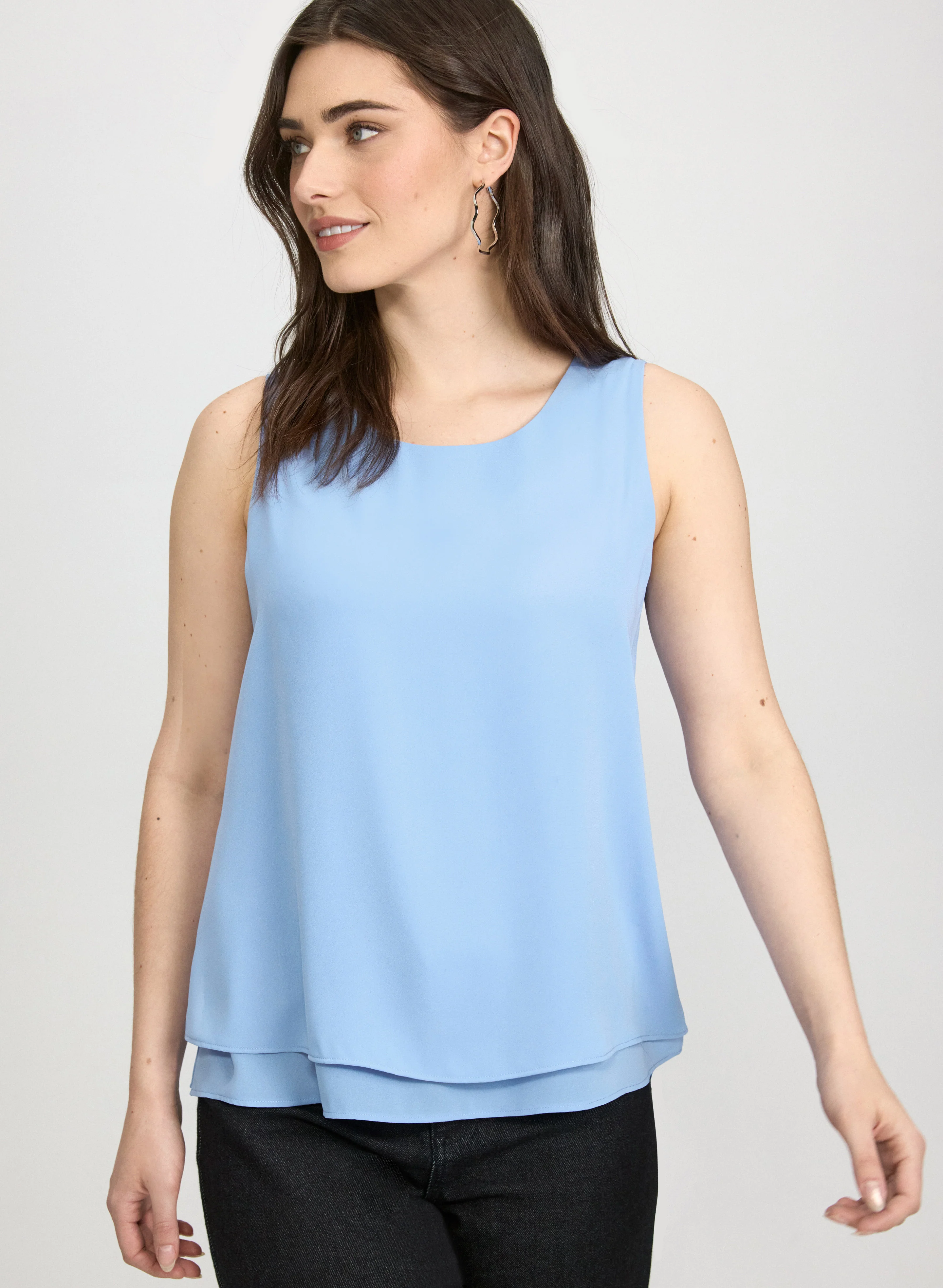 Sleeveless Layered Blouse