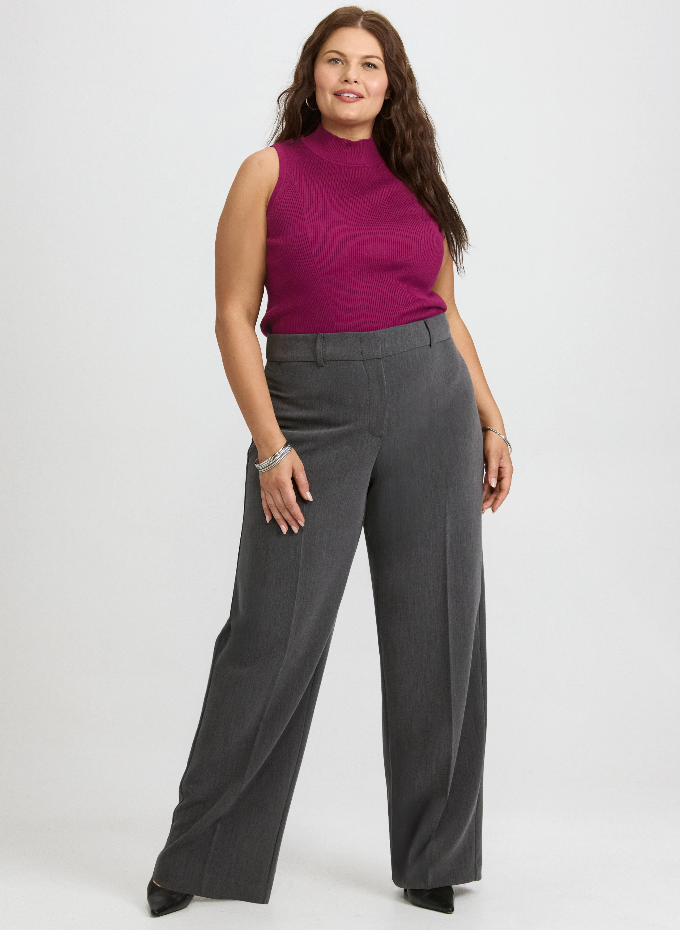 Sleeveless Mock Neck Knit - Image 3