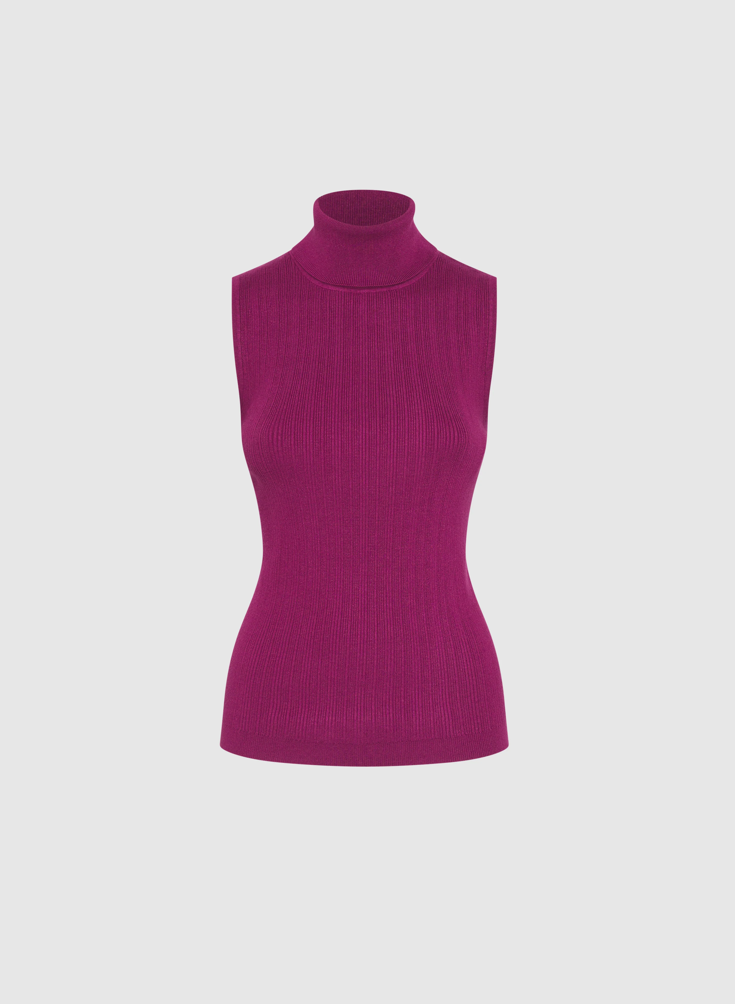 Sleeveless Turtleneck Sweater - Image 6