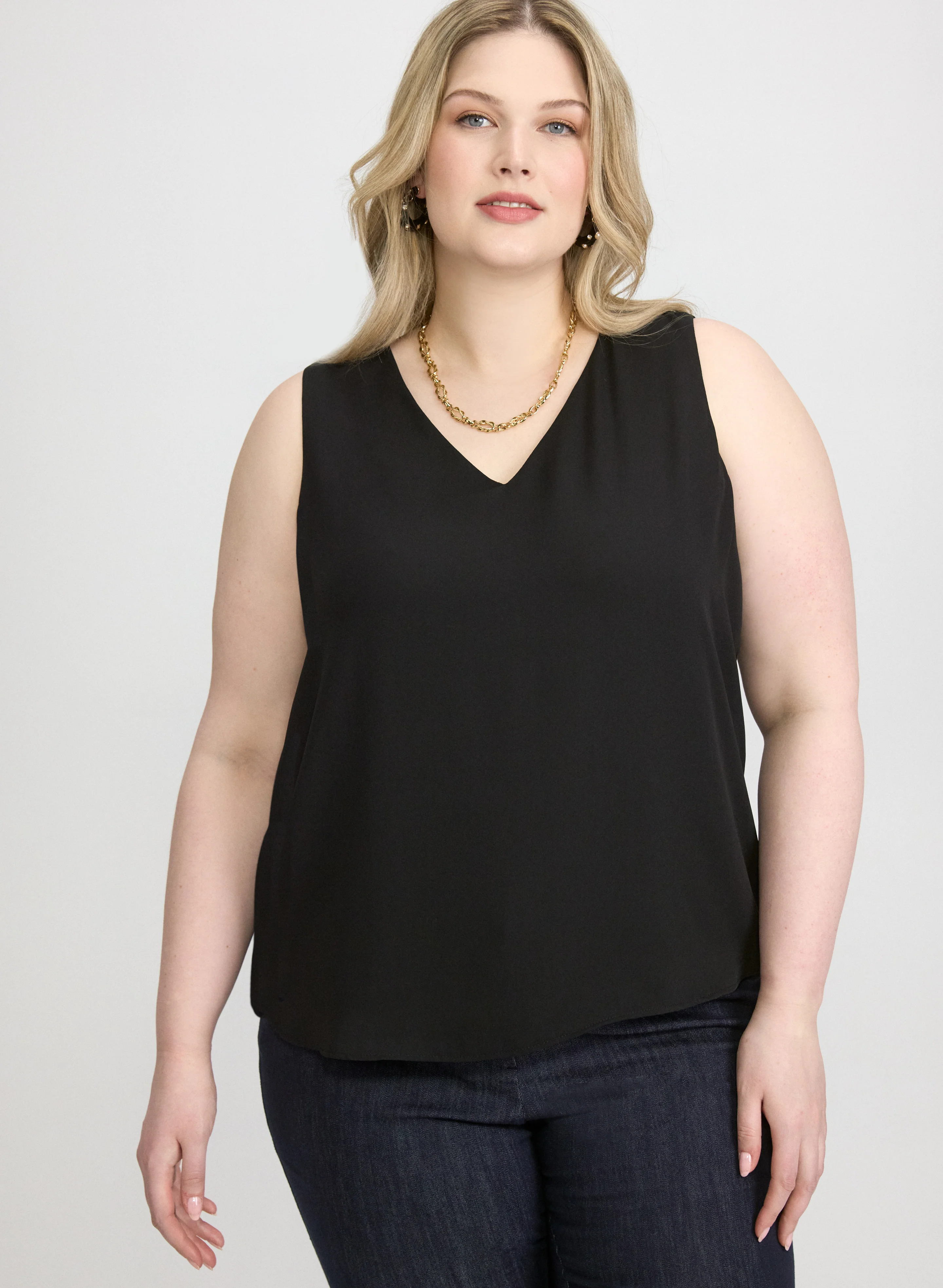Sleeveless V-Neck Blouse - Image 8