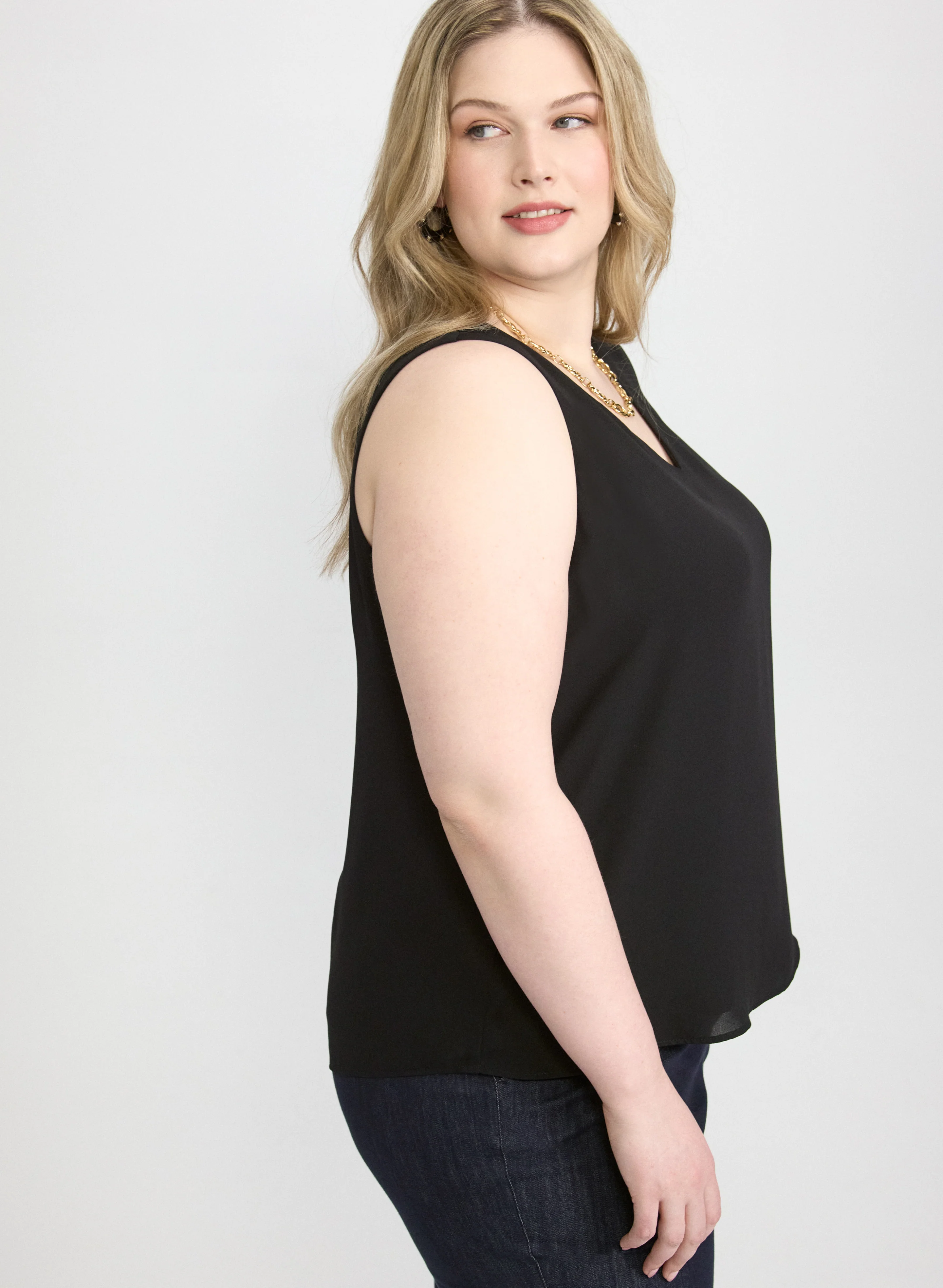 Sleeveless V-Neck Blouse - Image 9