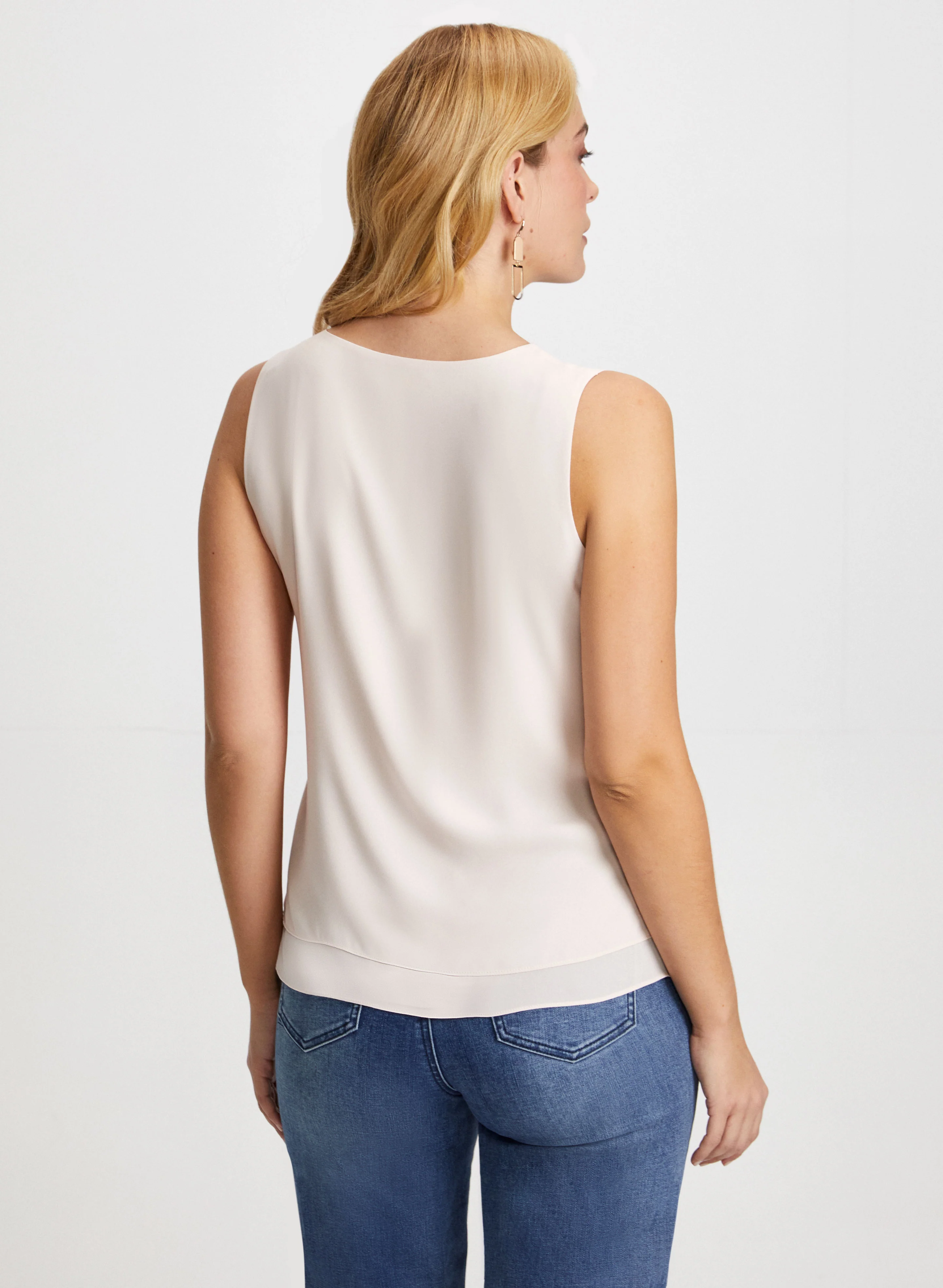 Sleeveless V-Neck Blouse - Image 4