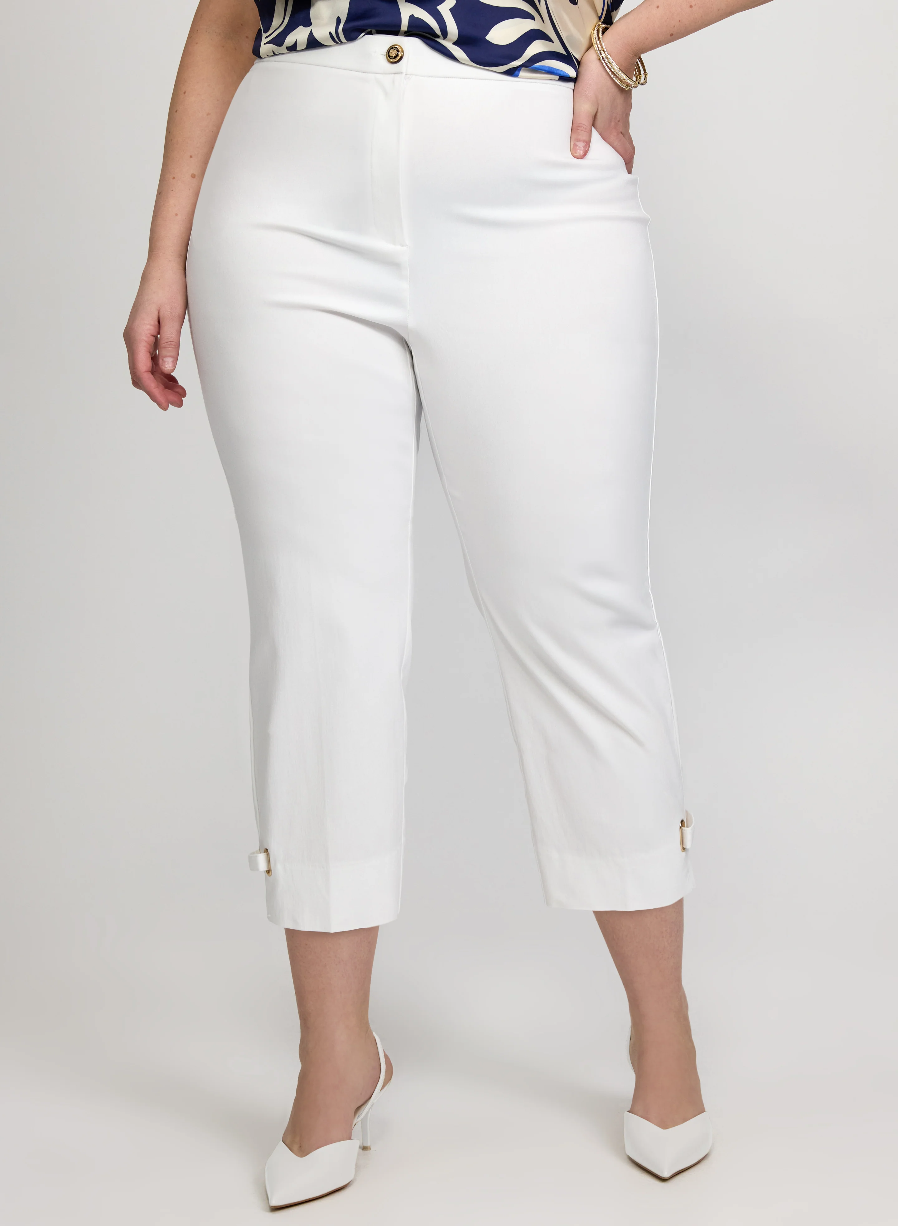 Slim-Leg Bengaline Capris