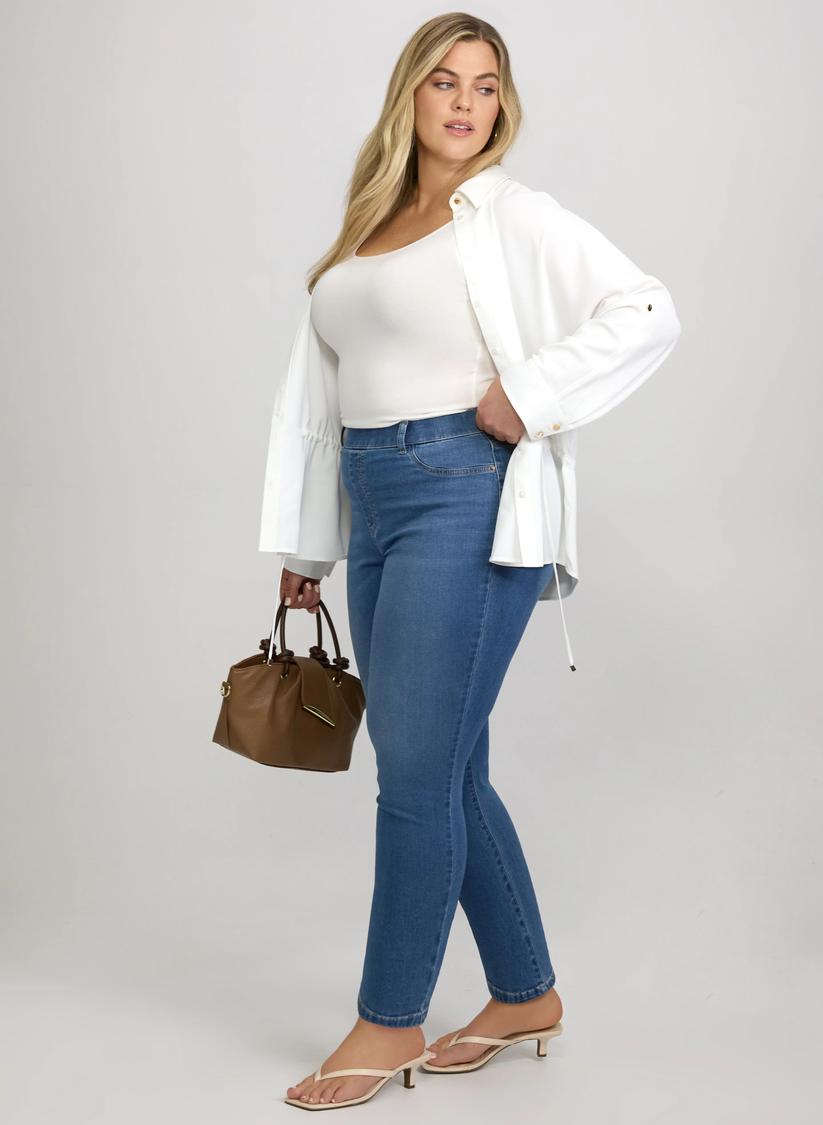 Slim-Leg Pull-On Jeans - Image 13